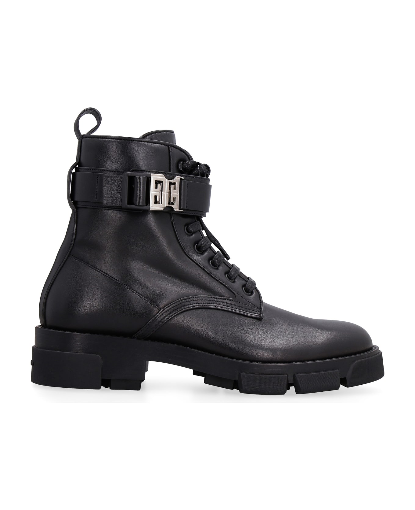 Givenchy Terra Leather Ankle Boots - Black ブーツ