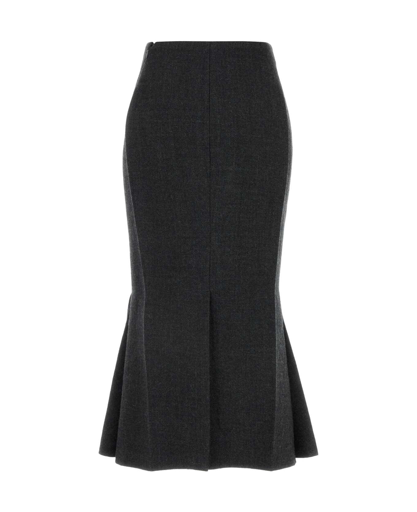 Prada Charcoal Wool Skirt - ANTRACITE