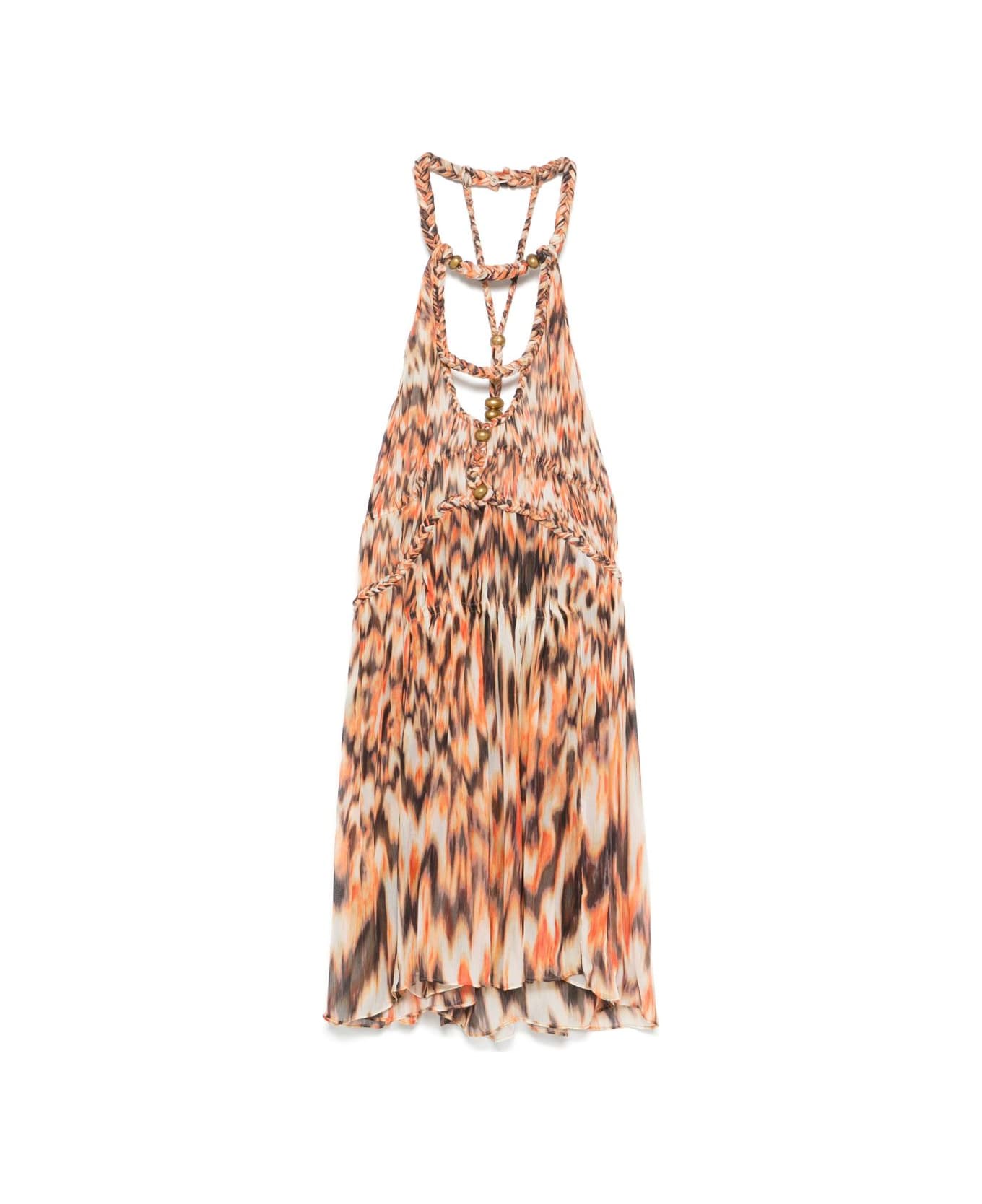 Isabel Marant Rozilda Printed Cotton Dress - Orange