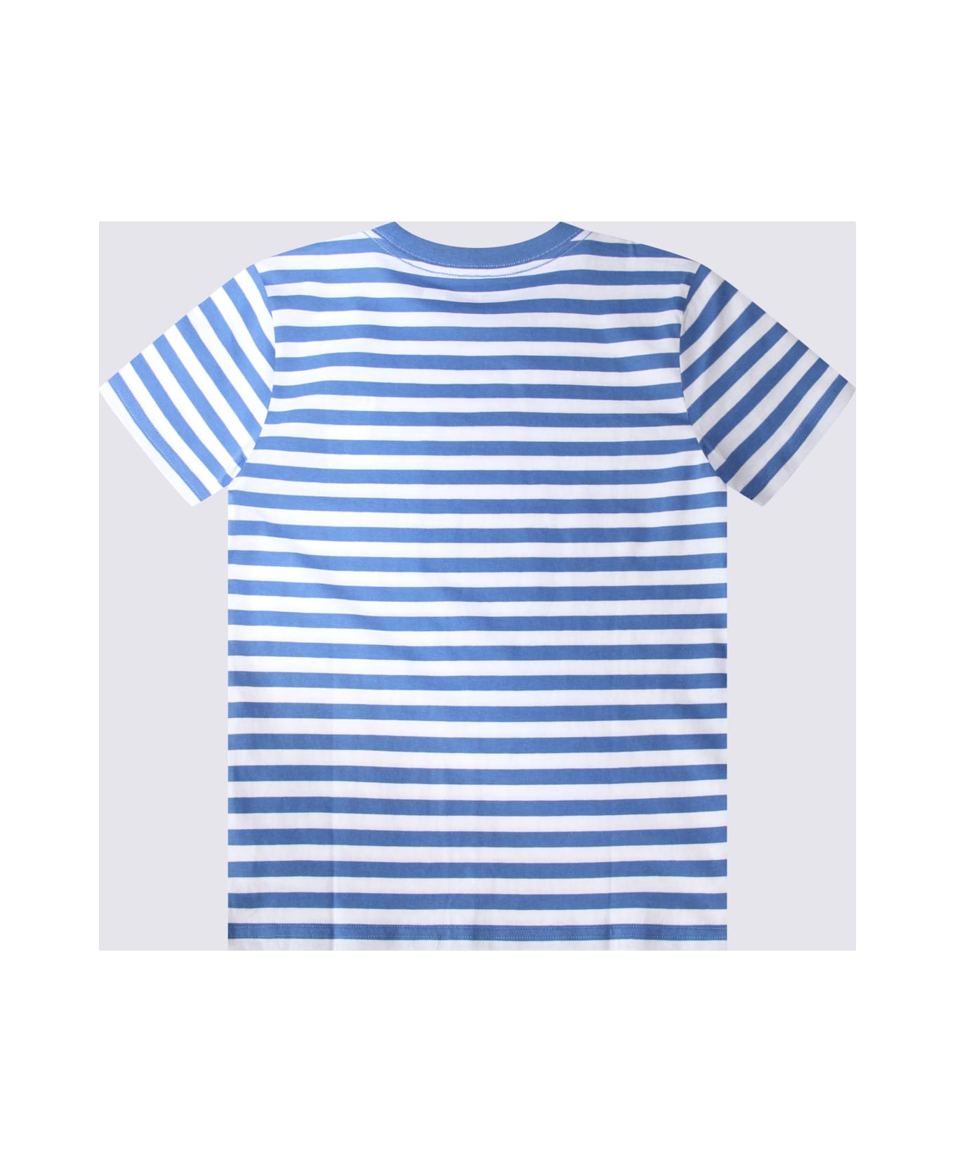 Ralph Lauren White And Blue Cotton T-shirt - Blu