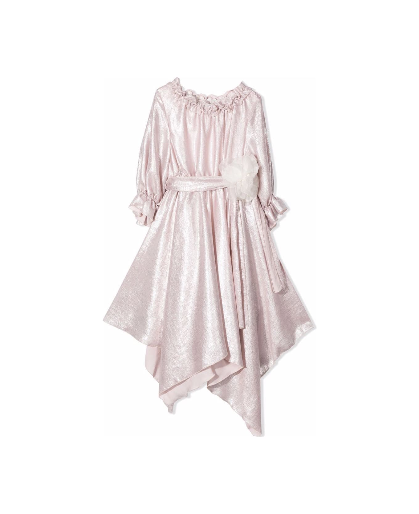 La stupenderia Asymmetrical Lamé Dress - Pink ワンピース＆ドレス