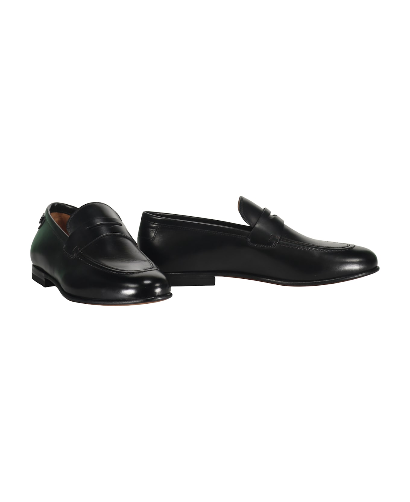 Ferragamo Leather Loafers - black