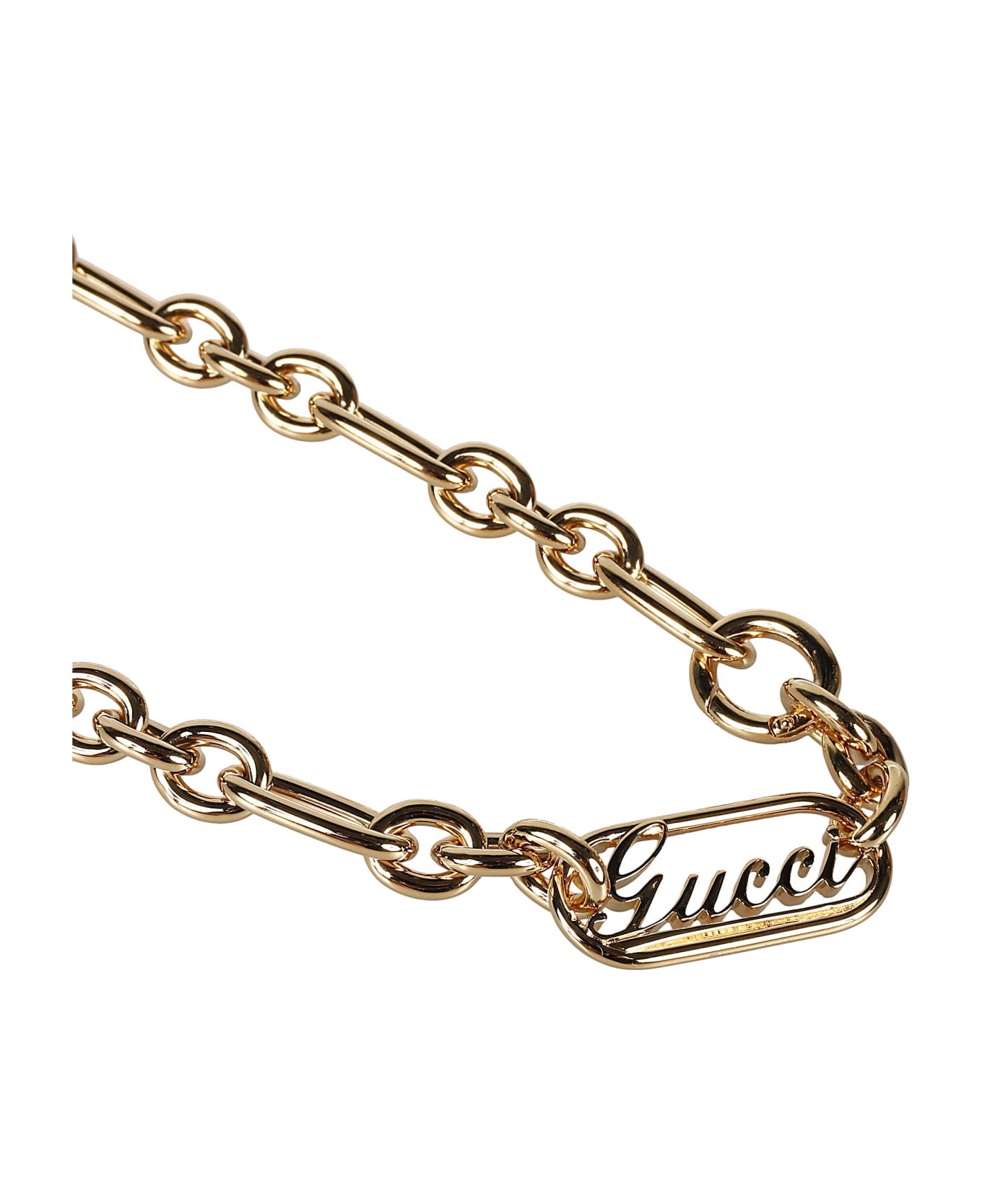 Gucci Script Necklace - Yellow