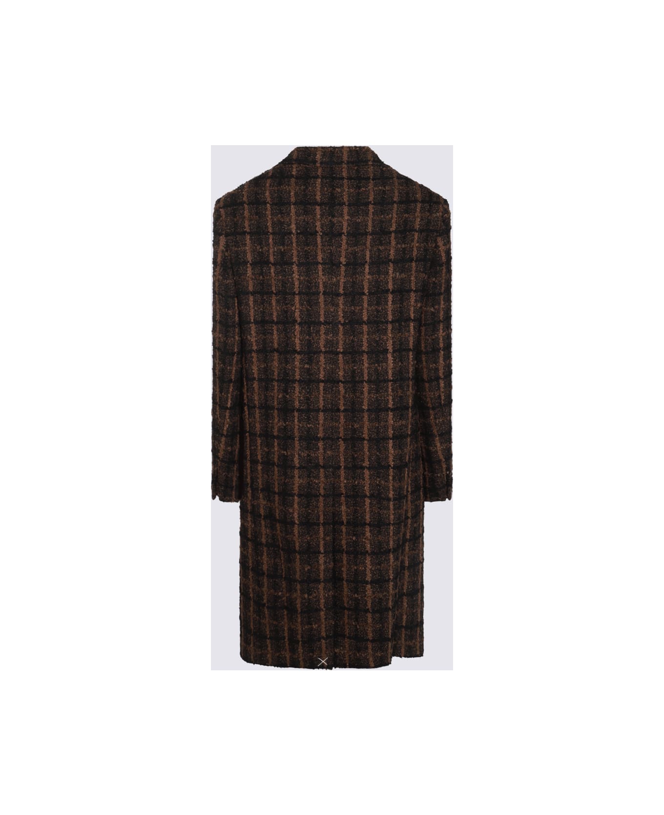 Versace Brown Wool Coat - Brown