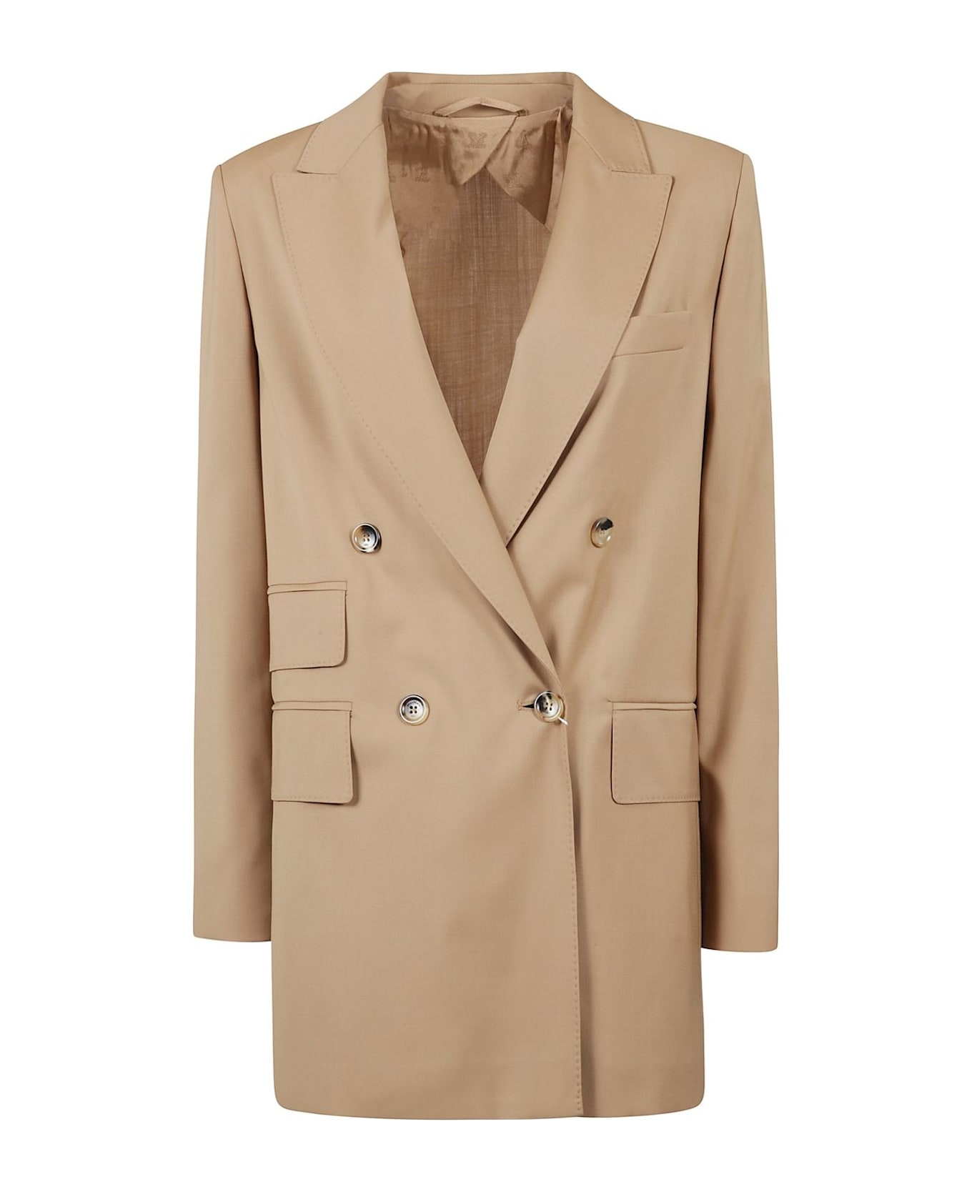 Max Mara Nebbie Button-up Jacket - Beige