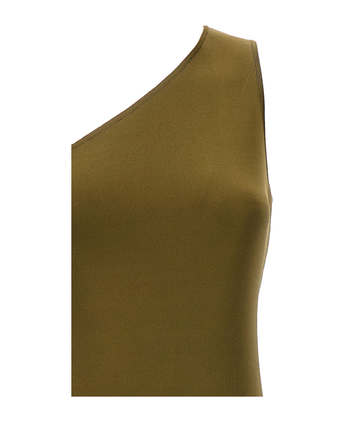 Saint Laurent One-shoulder Dress - GREEN