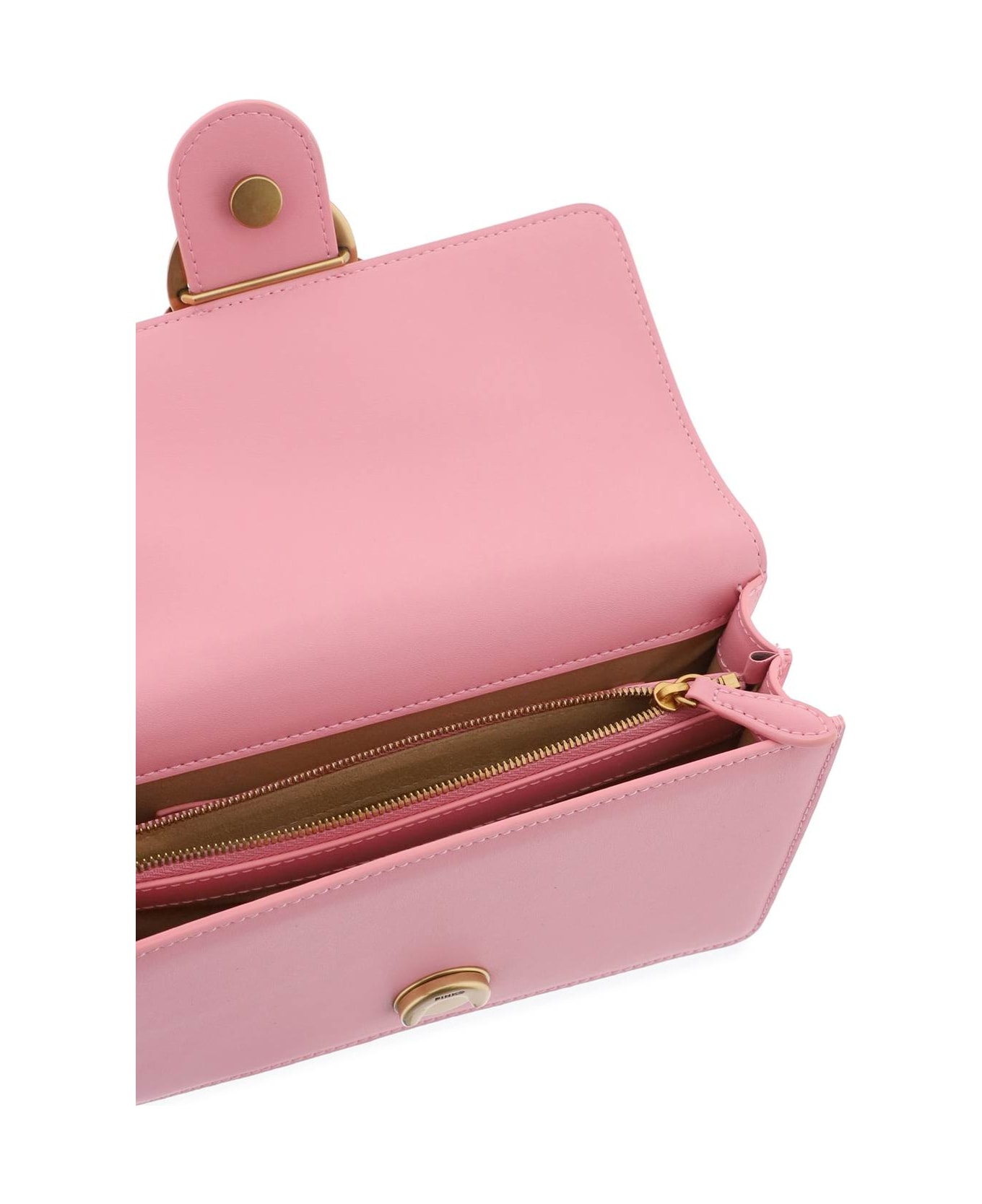 Pinko Mini Love Bag One Simply Shoulder Bag - ROSA MARINO ANTIQUE GOLD (Pink) ショルダーバッグ