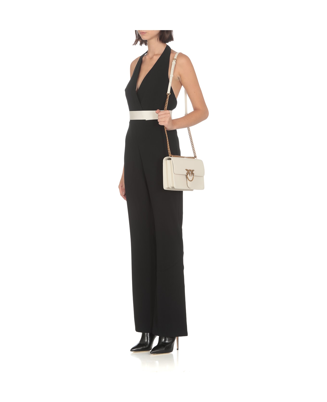 Pinko Love One Classic Shoulder Bag - White