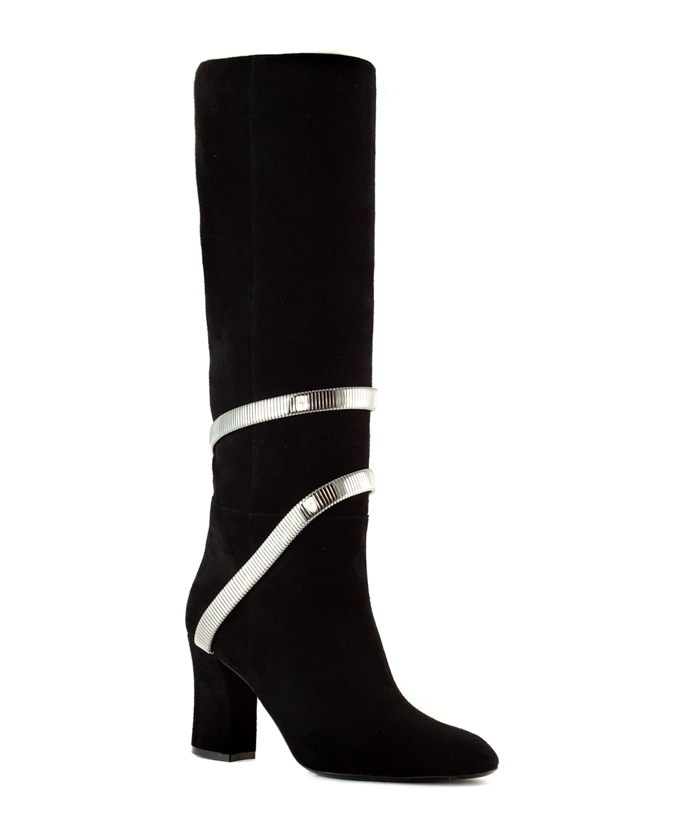 René Caovilla Juniper Soft Boot In Black Suede - Black