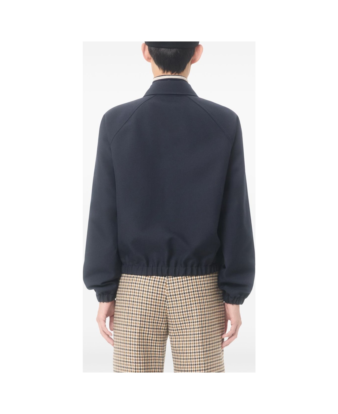 Valentino Vgold Wool Blend Blouson Jacket - Blue