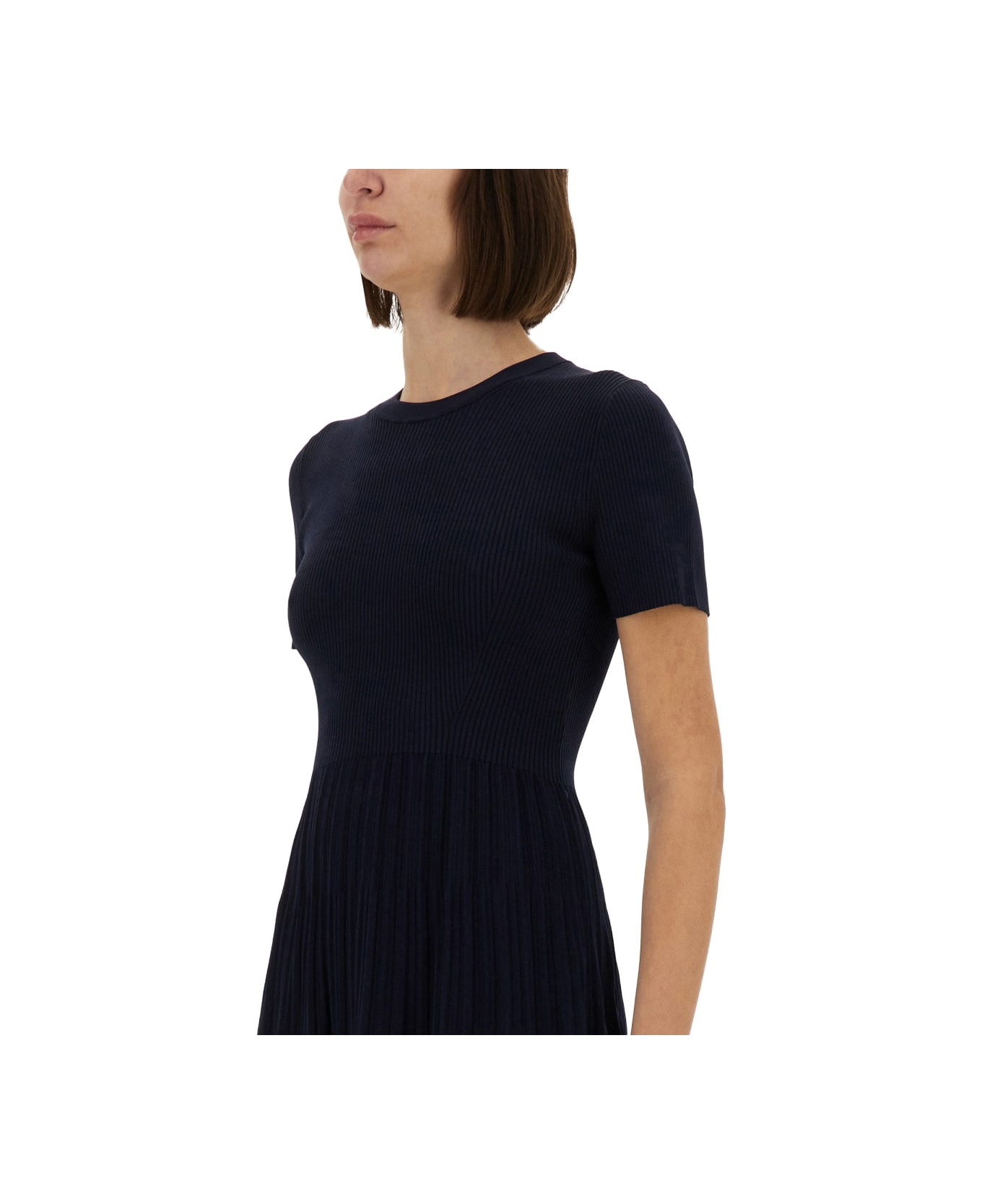 Michael Kors Ribbed Knit Dress - BLUE