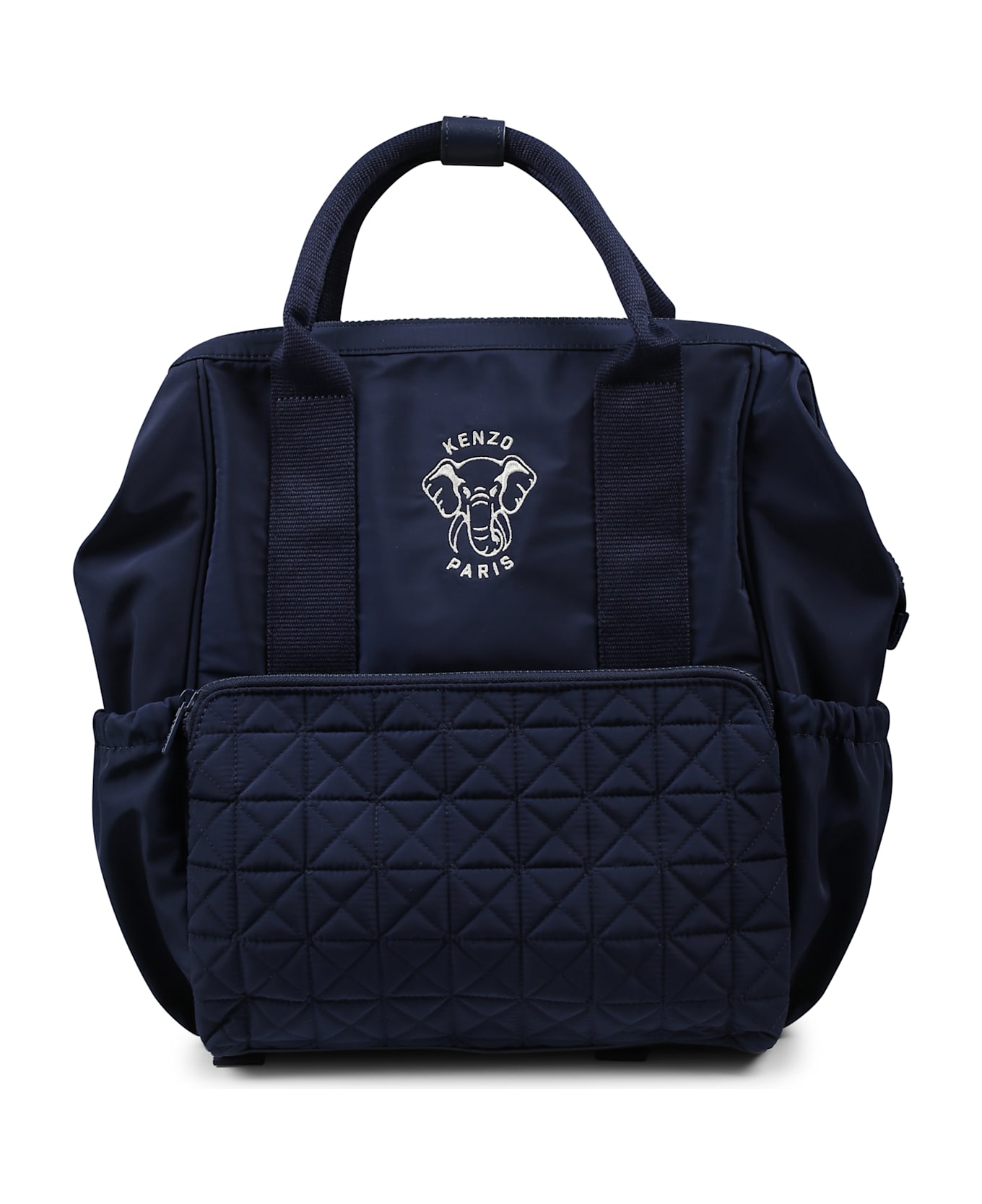 Kenzo Kids Blue Changing Bag For Babykids With Elephant - Blue