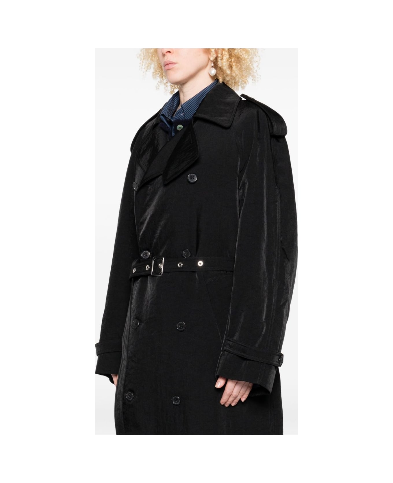 J.W. Anderson Jw Anderson Double-breasted Belted Coat - Black