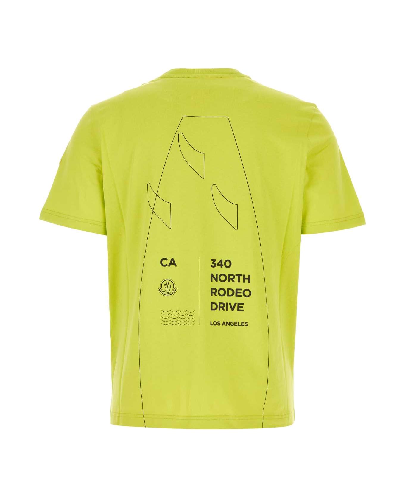 Moncler Acid Green Cotton T-shirt - 11G