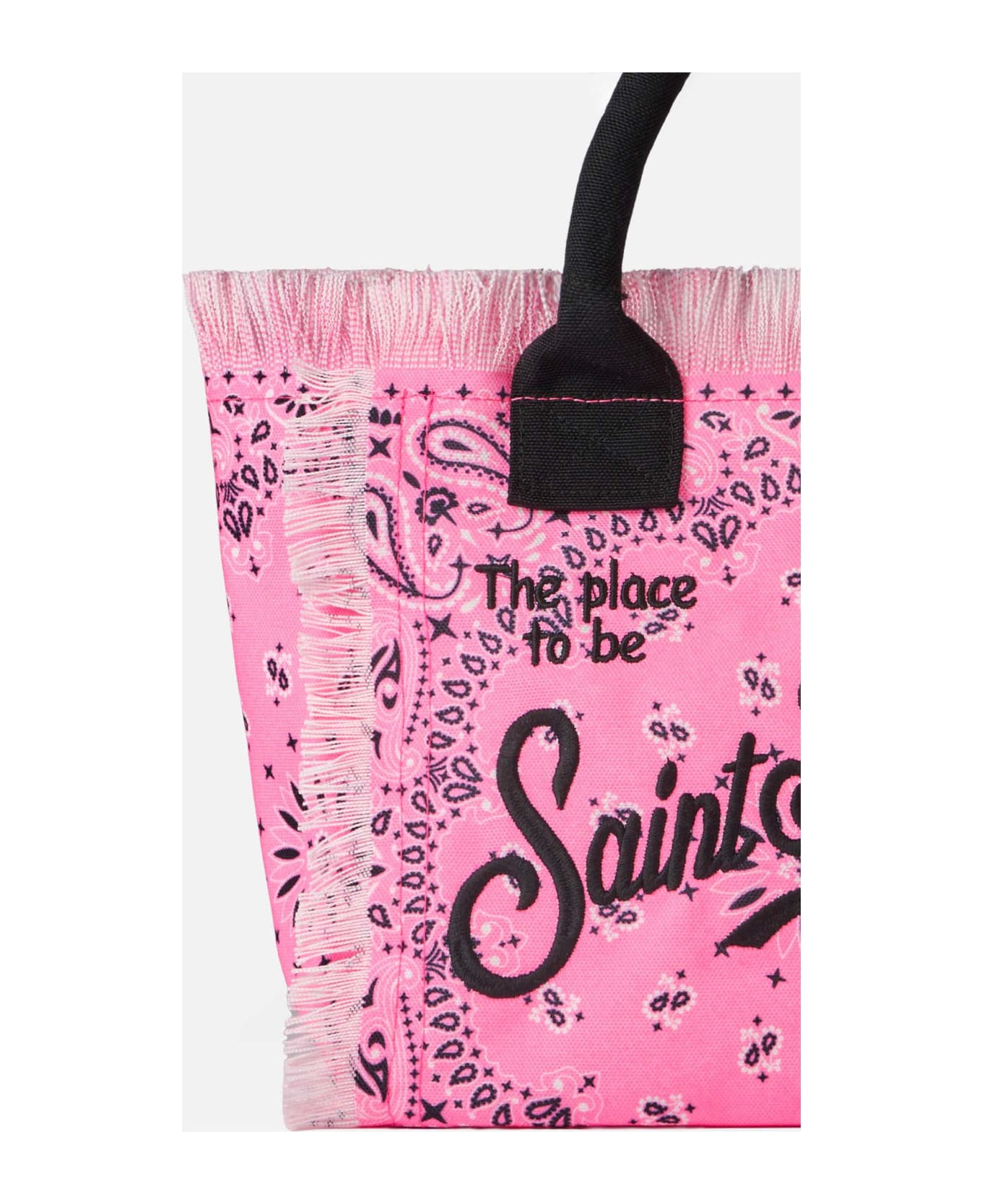 MC2 Saint Barth Colette Fluo Pink Handbag With Bandanna Print - PINK