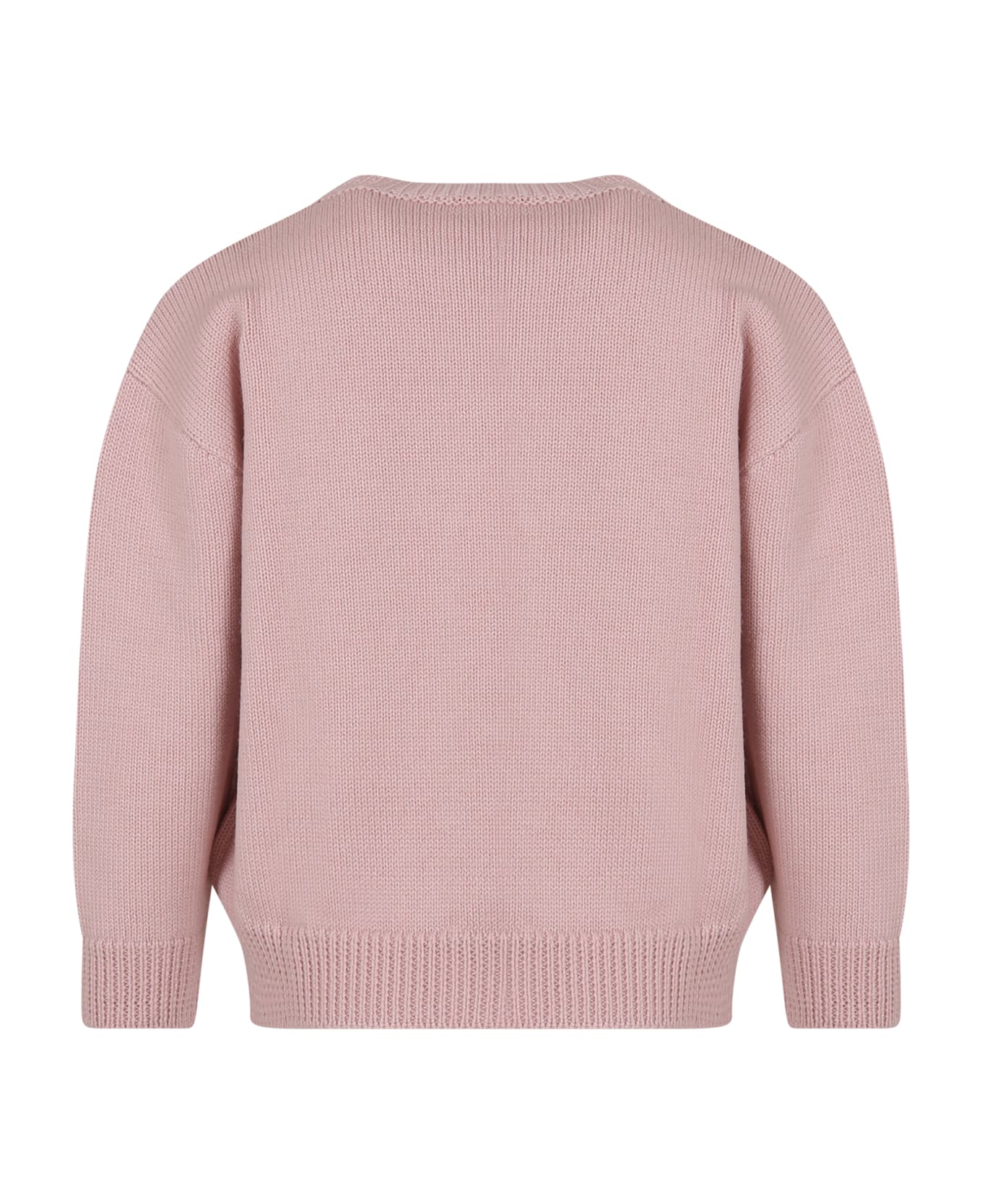 Fendi Pink Sweater With Logo For Kids - Pink