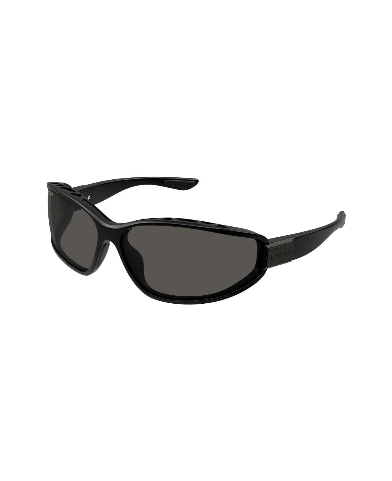 Gucci Eyewear Gucci Gg2011s Linea Institutional 001 Black Grey Sunglasses - Nero