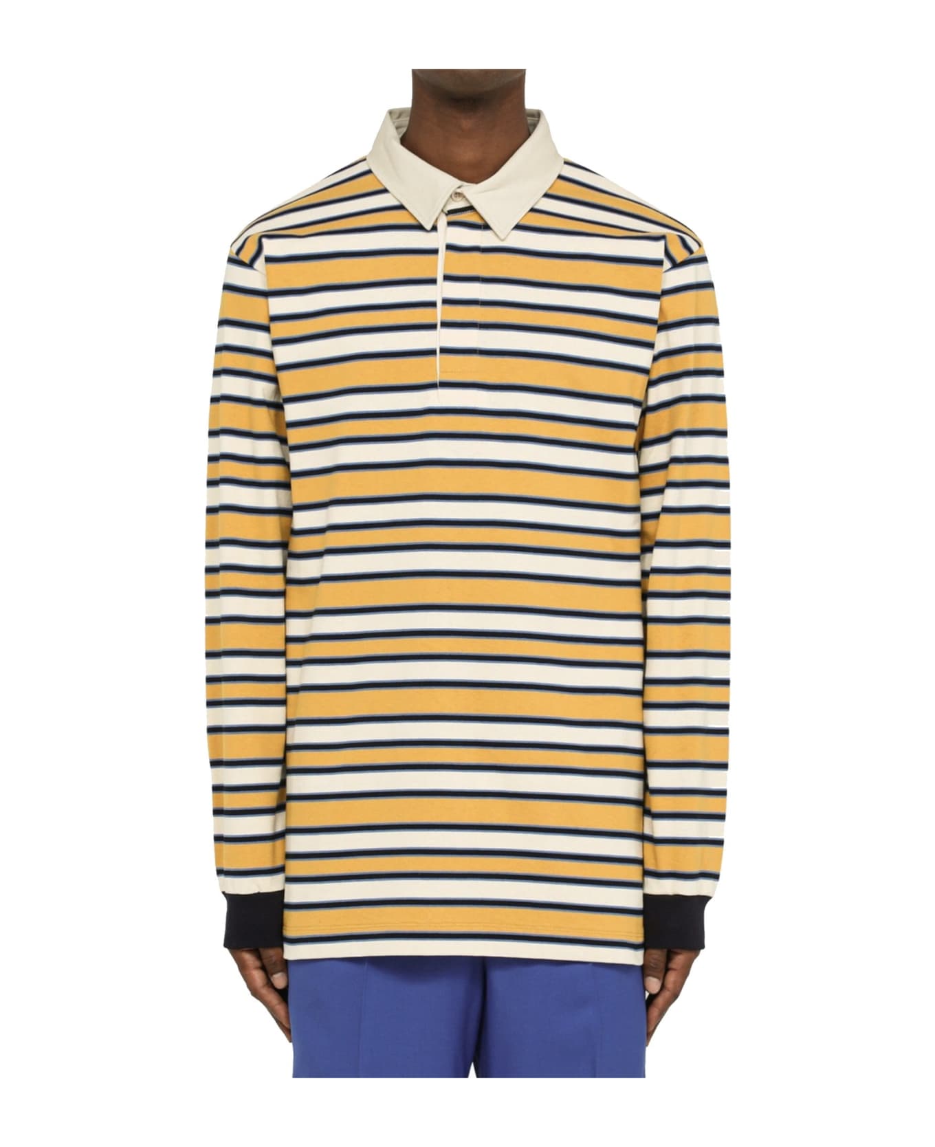 Gucci Striped Polo Shirt - Yellow シャツ