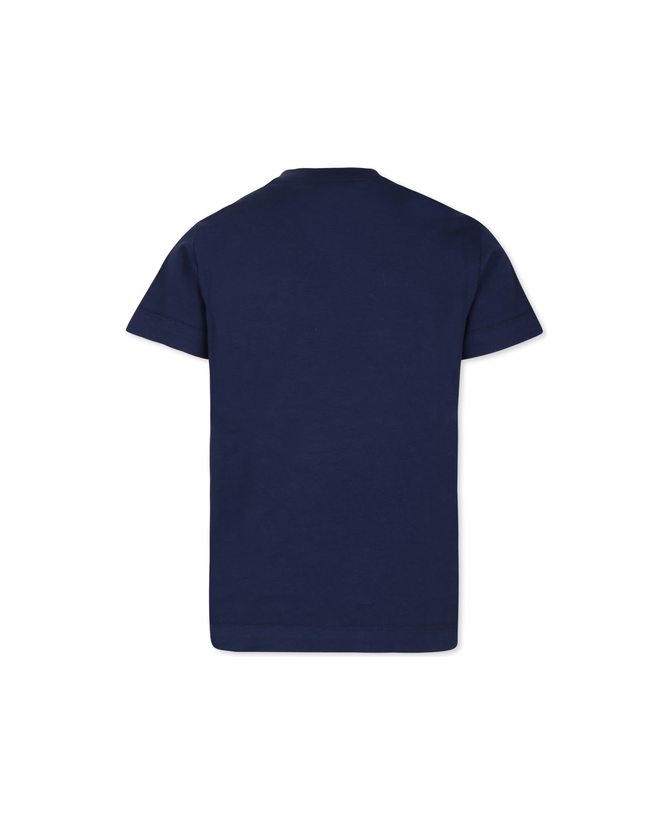 Fendi Blue T-shirt For Kids With Fendi Logo - Blue