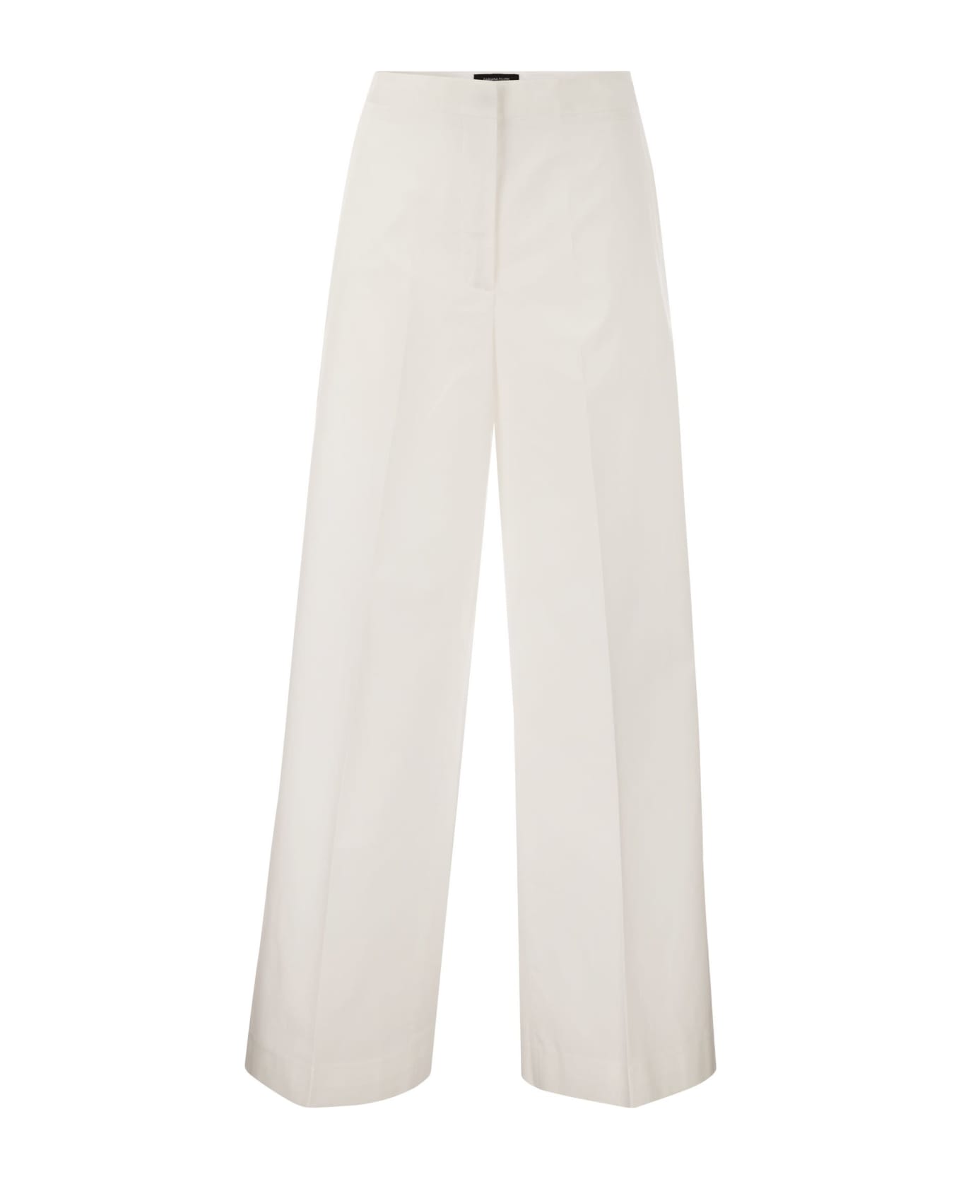 Fabiana Filippi Wide Cotton Trousers - White