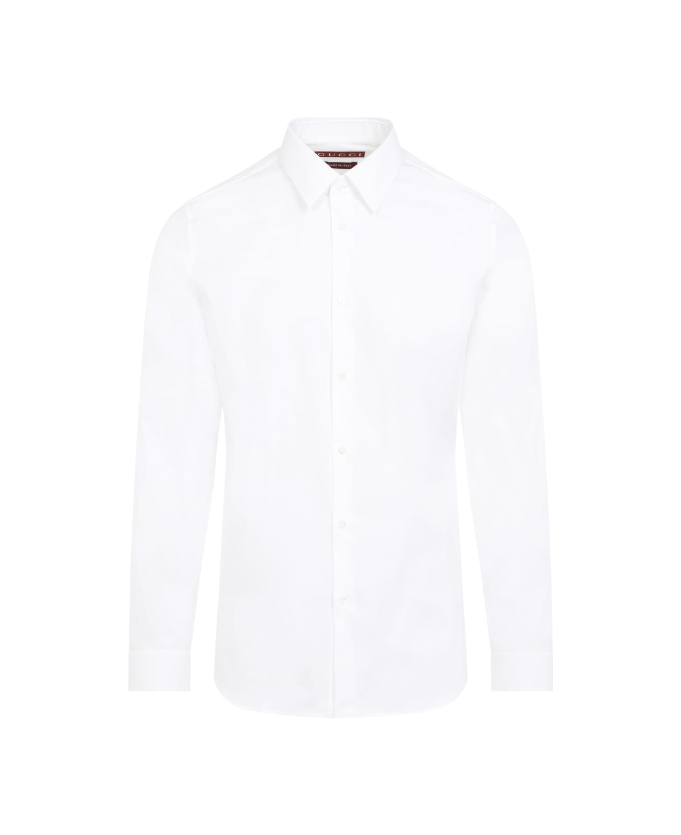 White Stretch Poplin Shirt - Thumbnail 3