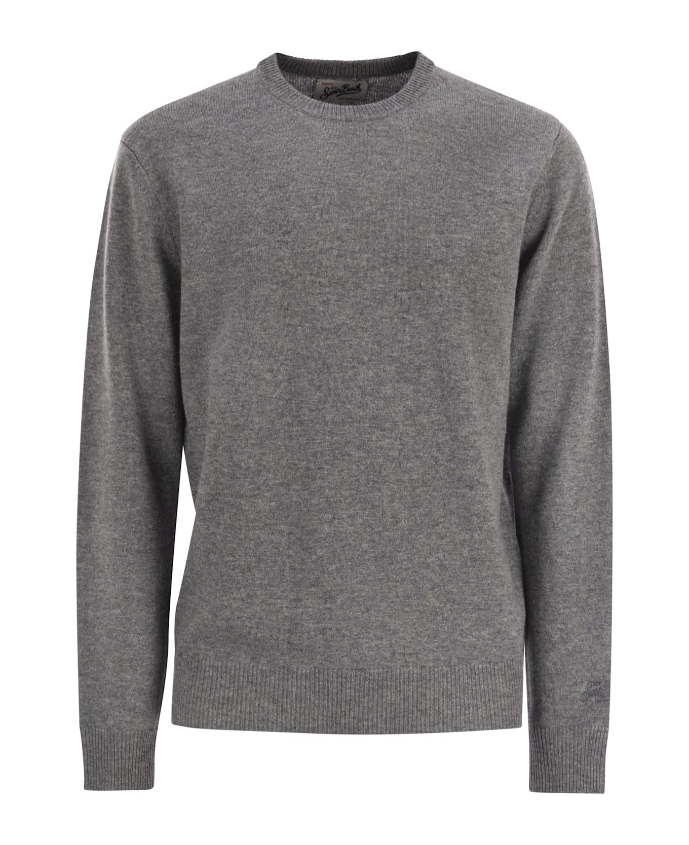 MC2 Saint Barth Regent - Lambswool Crew Neck Jumper - Grey