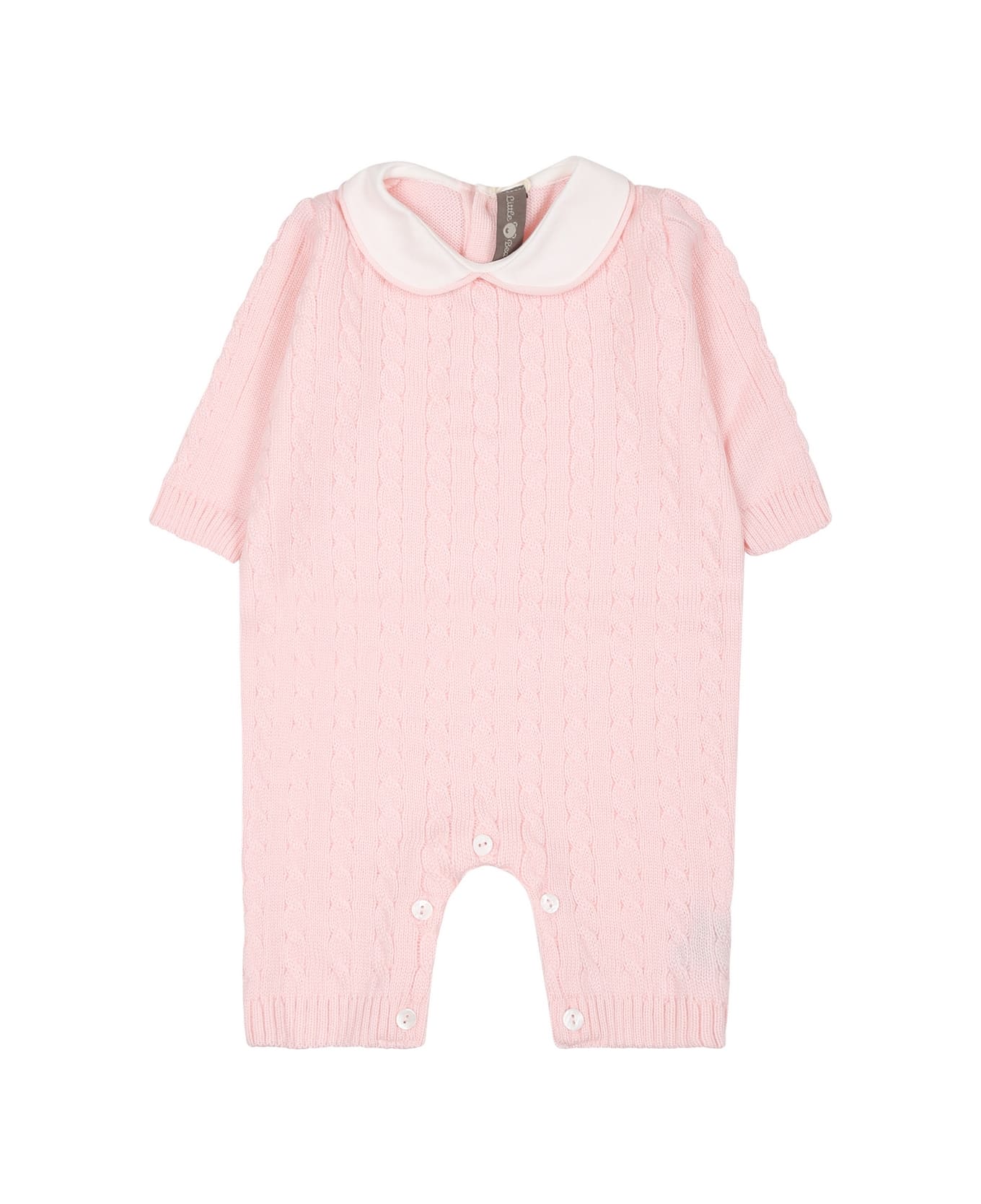 Little Bear Pink Babygrown For Baby Girl - Cipria