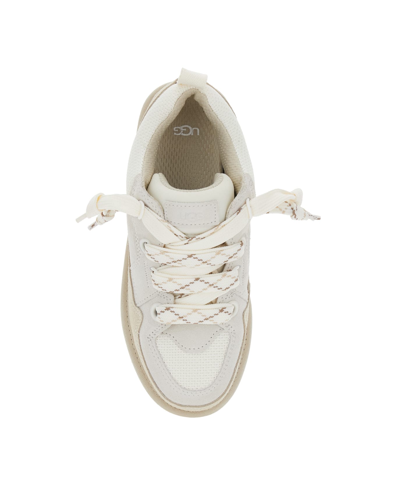 UGG 'lo Lowmel' White Sneakers With Mesh Inserts And Logo On The Side In Suede Woman - White