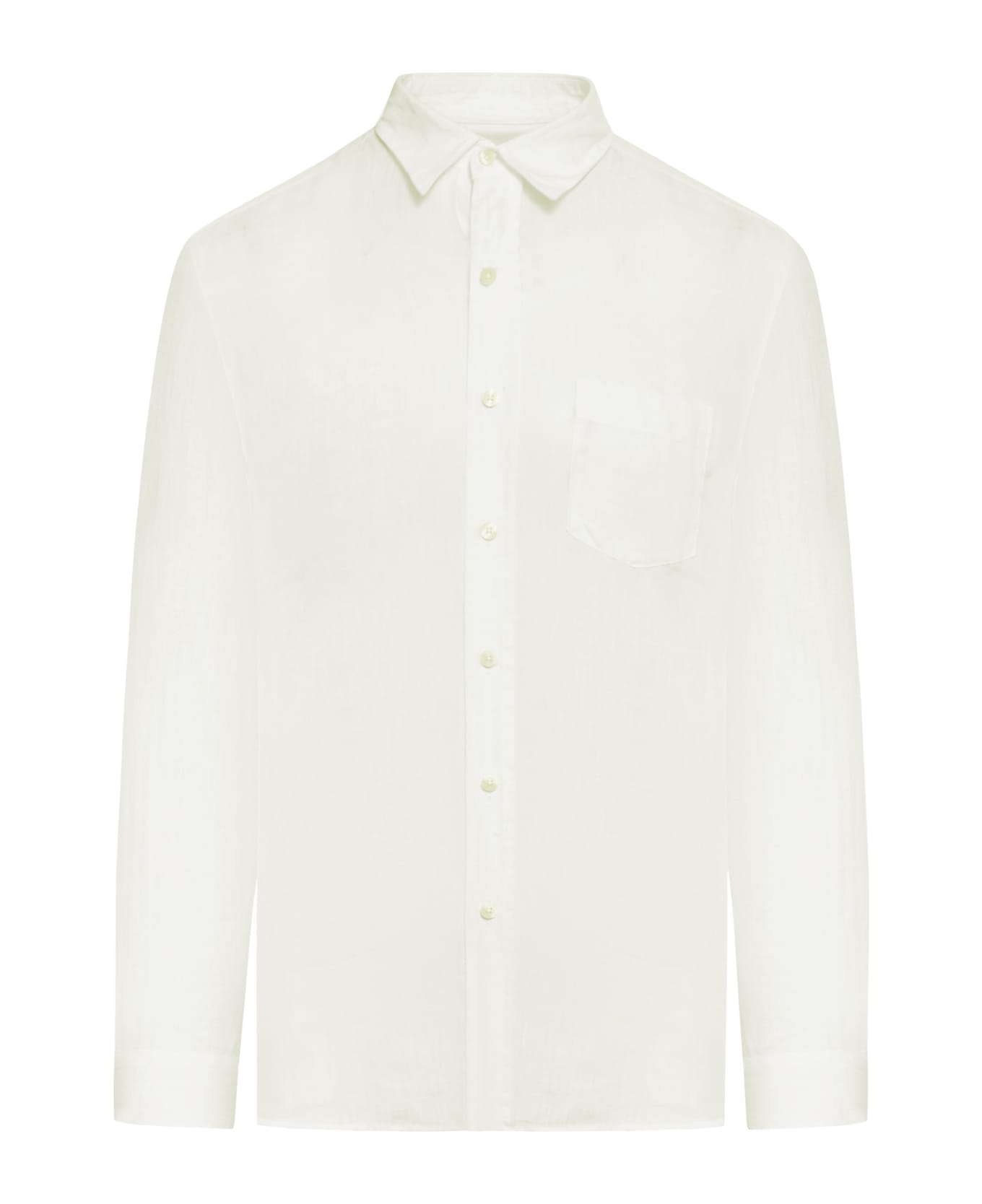 120% Lino Long Sleeve Regular Fit Men Shirt - Butter