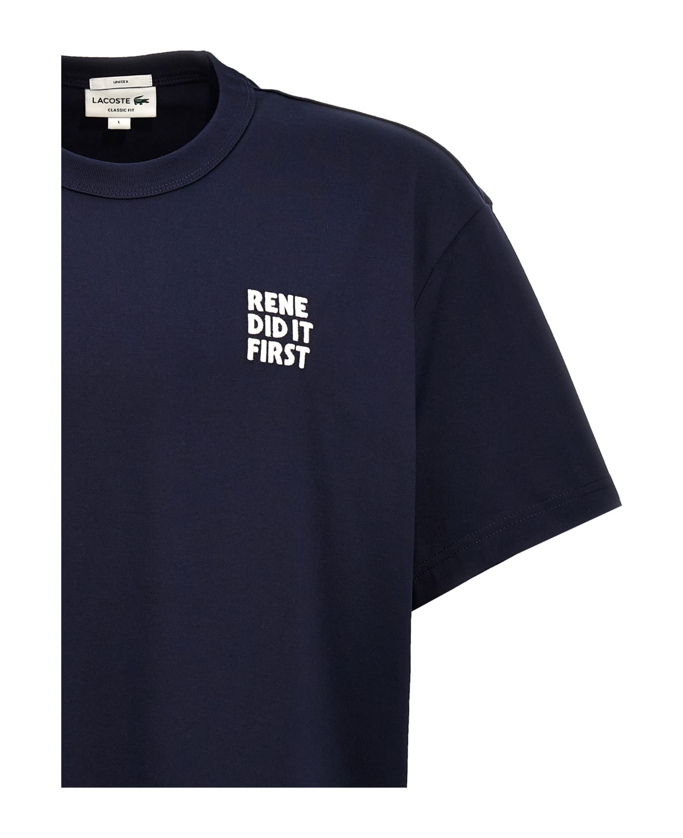 Lacoste 'slogan' T-shirt - Blue