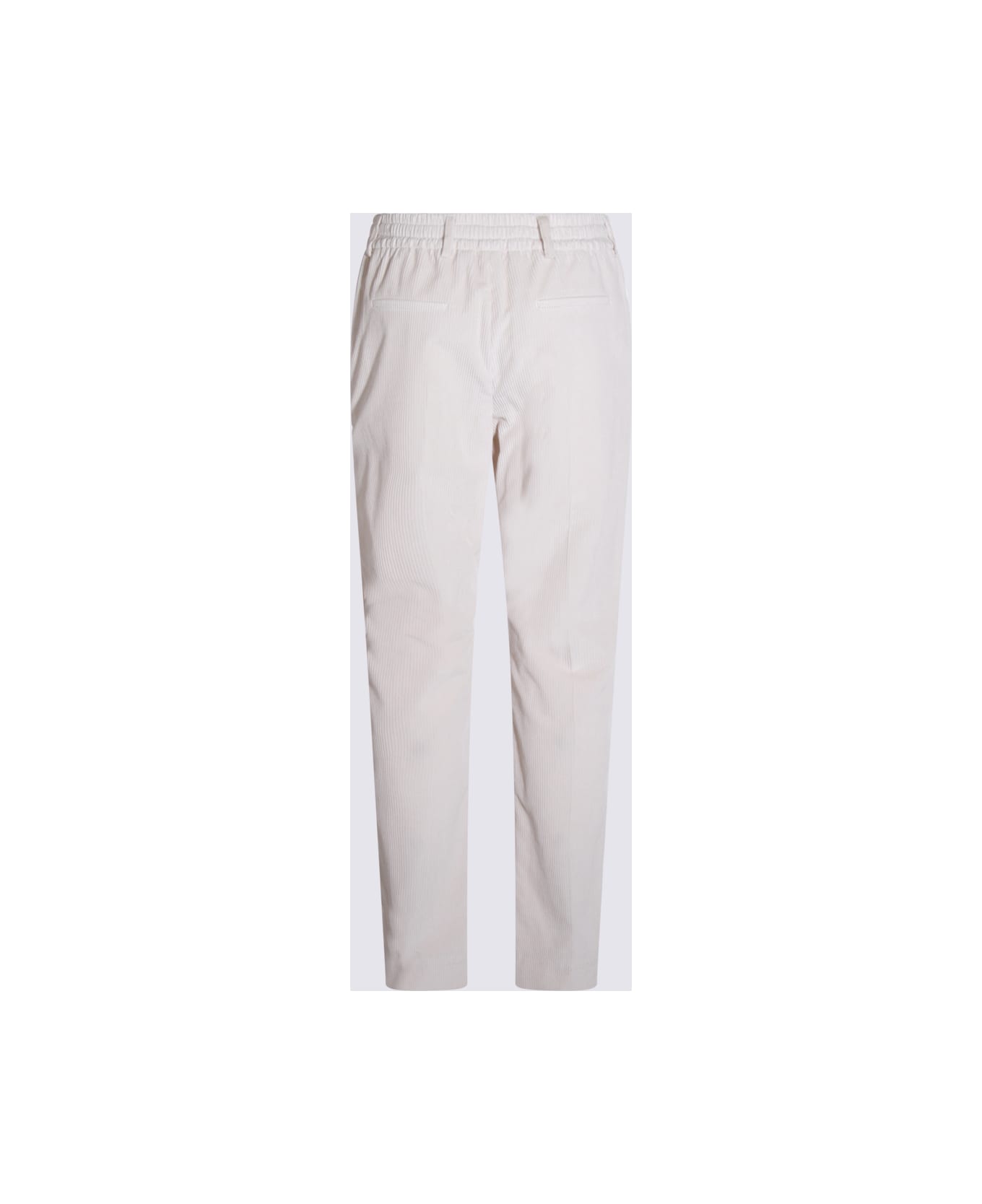 Eleventy White Cotton Pants - Ivory