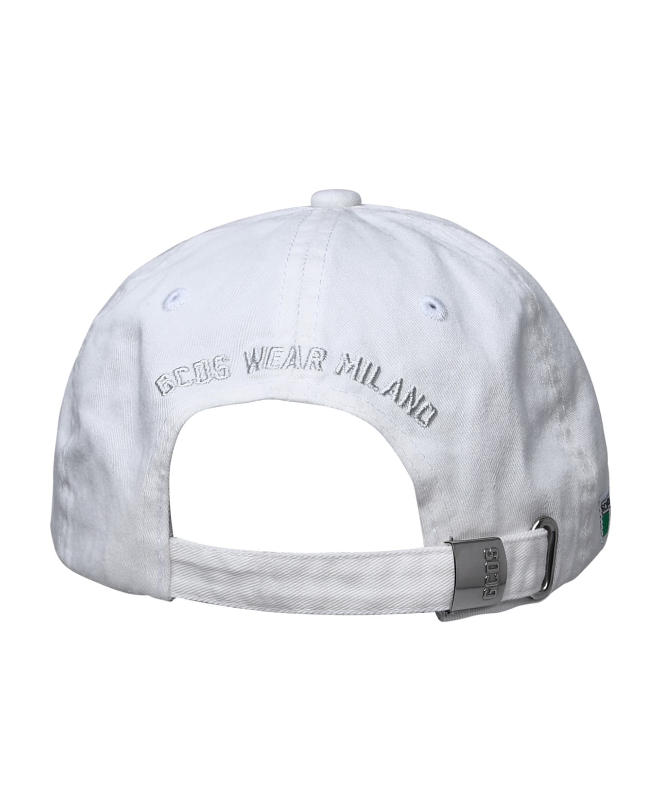 GCDS White Cotton Cap - White 帽子