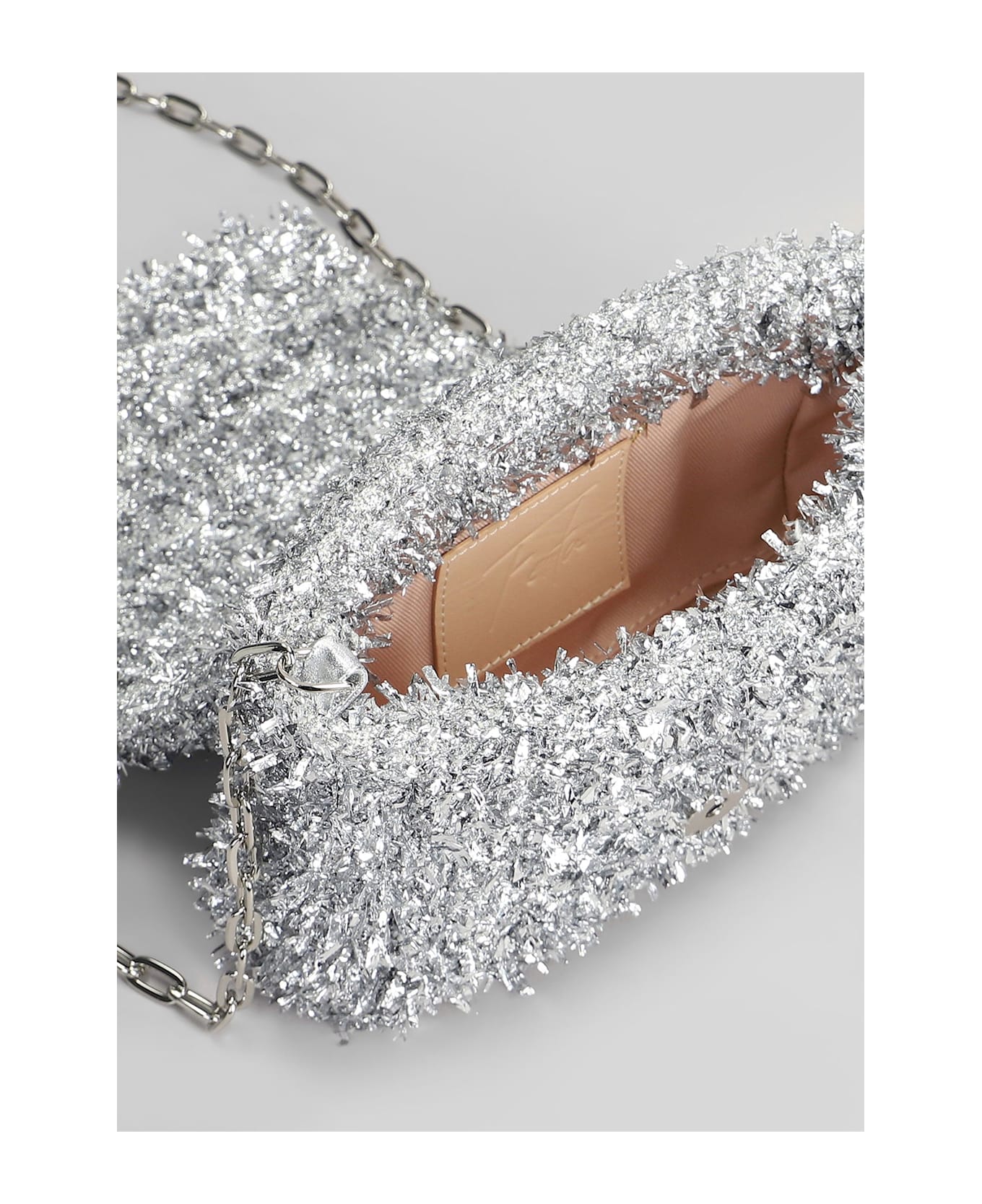 Roberto Festa Carol Shoulder Bag In Silver Fabric - silver