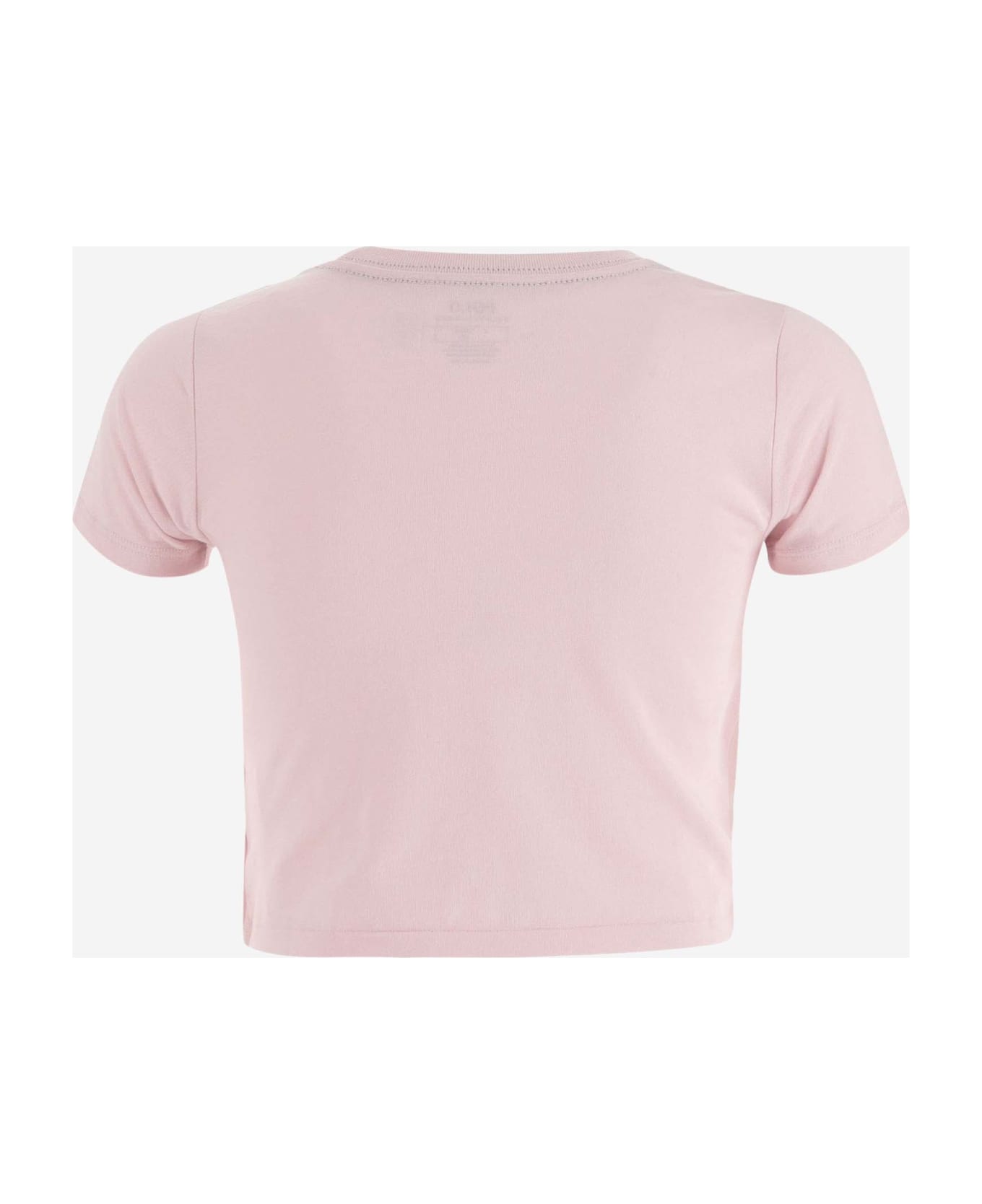 Polo Ralph Lauren Cotton Crop T-shirt With Logo - Pink