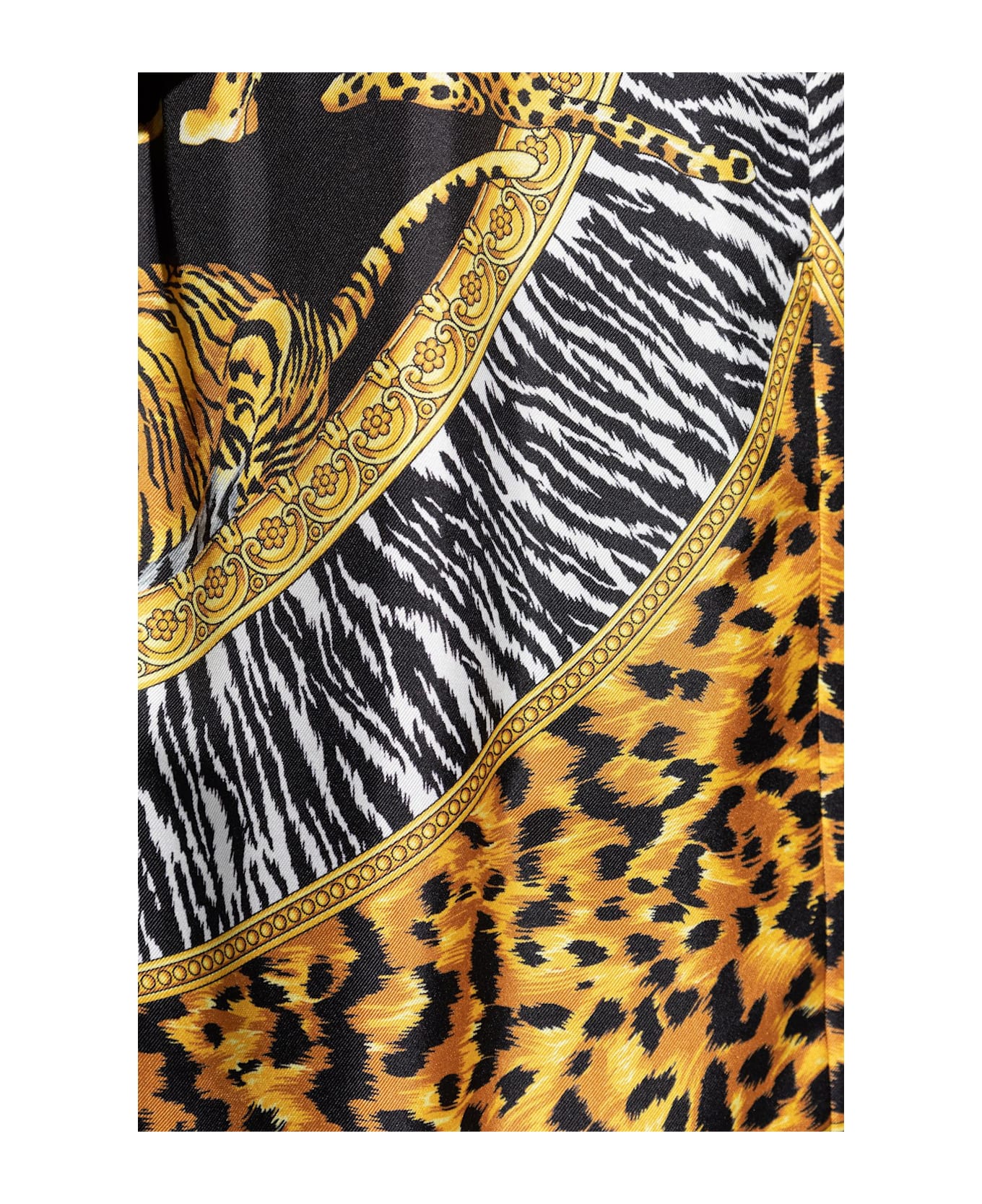 Versace Silk Shorts - BLACK/YELLOW