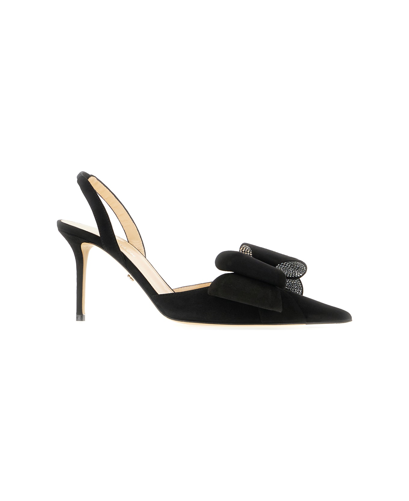 Mach & Mach Black Suede Le Cadeau Pumps - BLACK