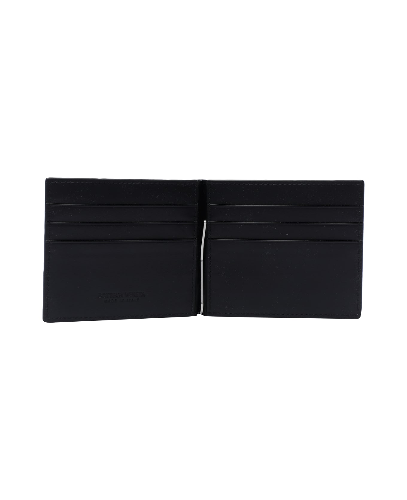 Bottega Veneta Intrecciato Bill Clip Wallet - BLACK