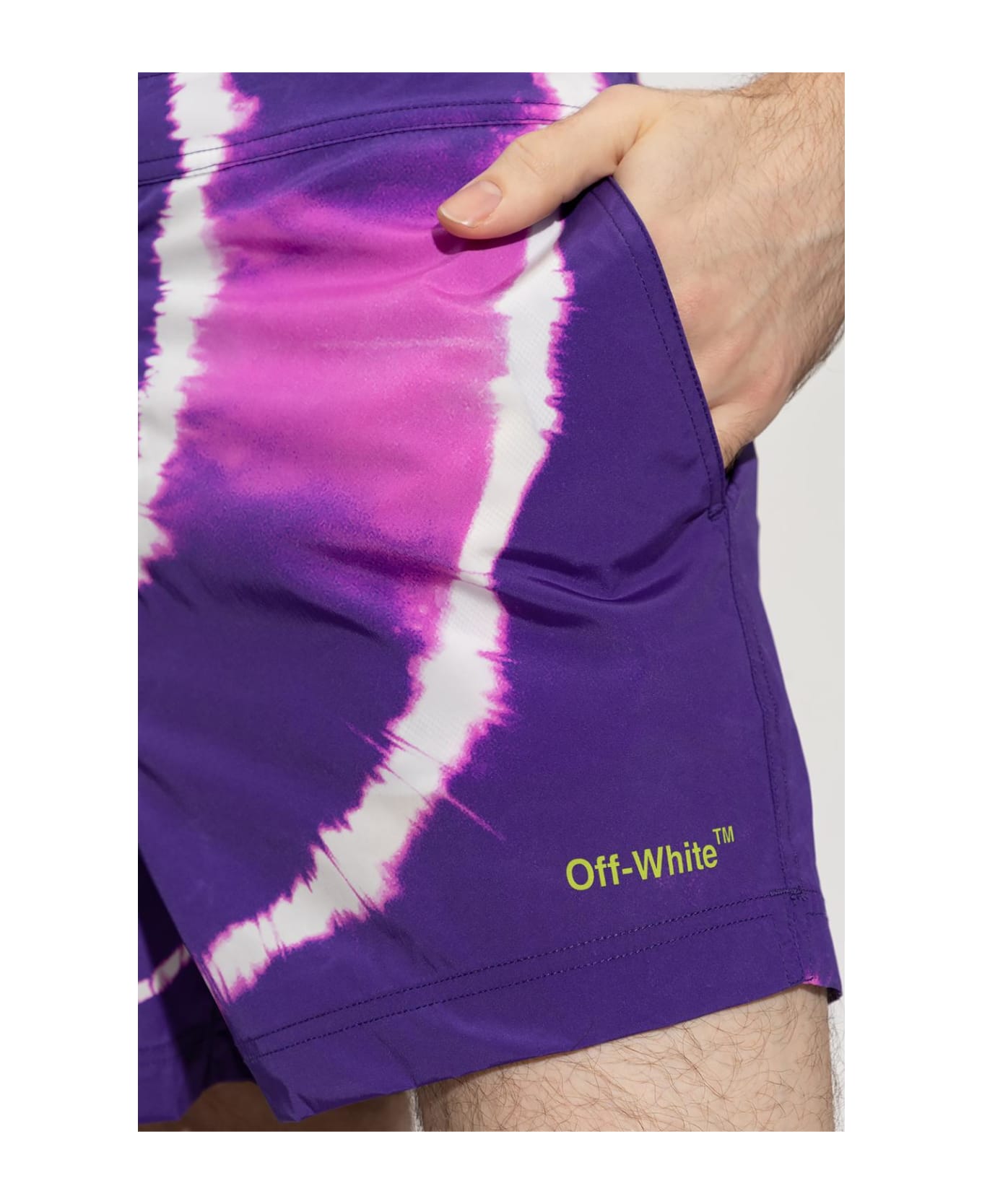 Off-White Tie-dyed Swimming Shorts - Viola