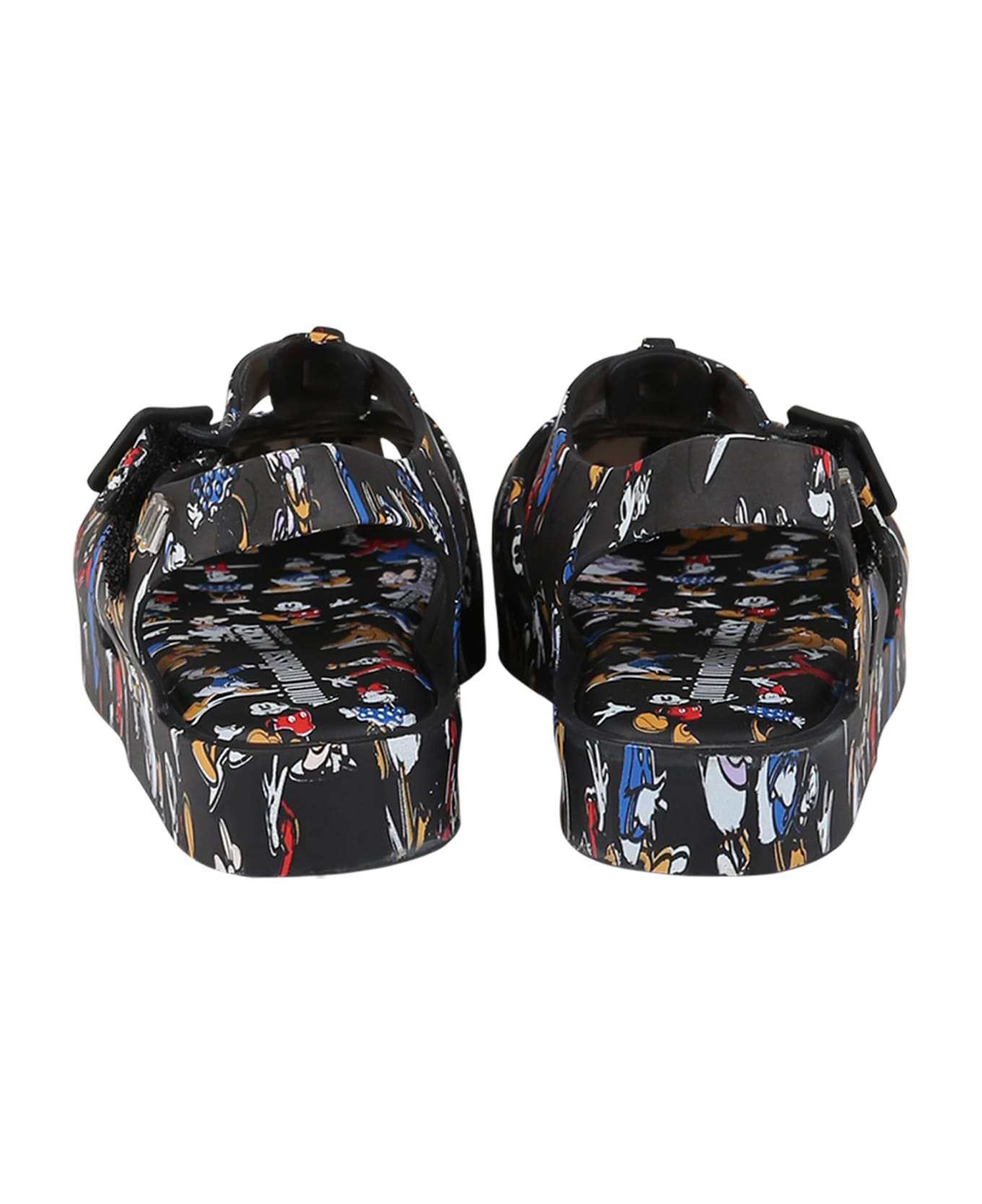 Melissa Black Sandals For Boy With Disney Characters - Black シューズ
