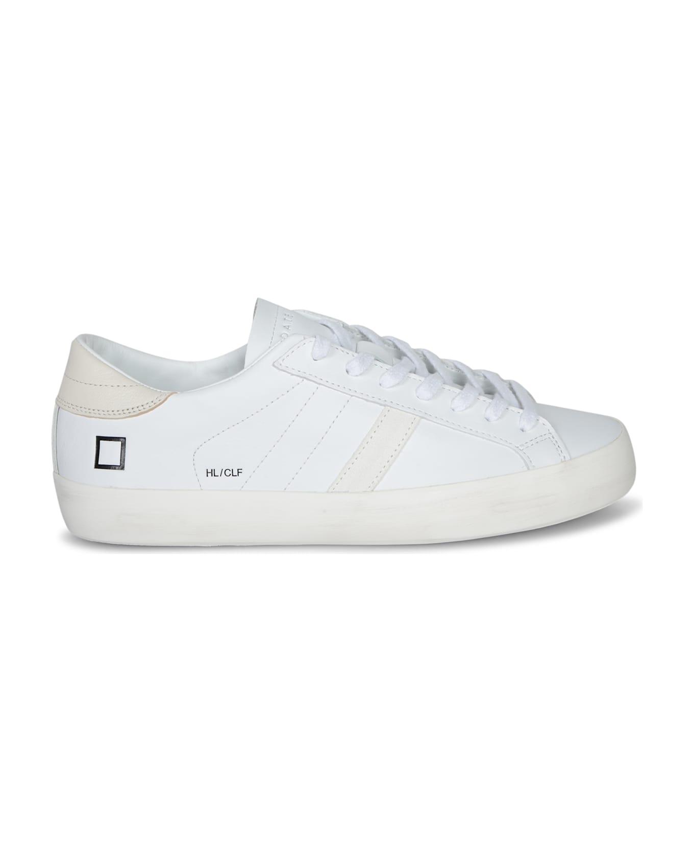 D.A.T.E. Hill Low Calf White Sneakers - White