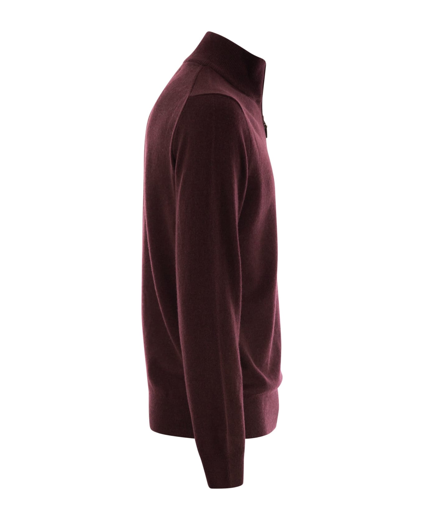 Polo Ralph Lauren Wool Pullover With Half Zip - Bordeaux