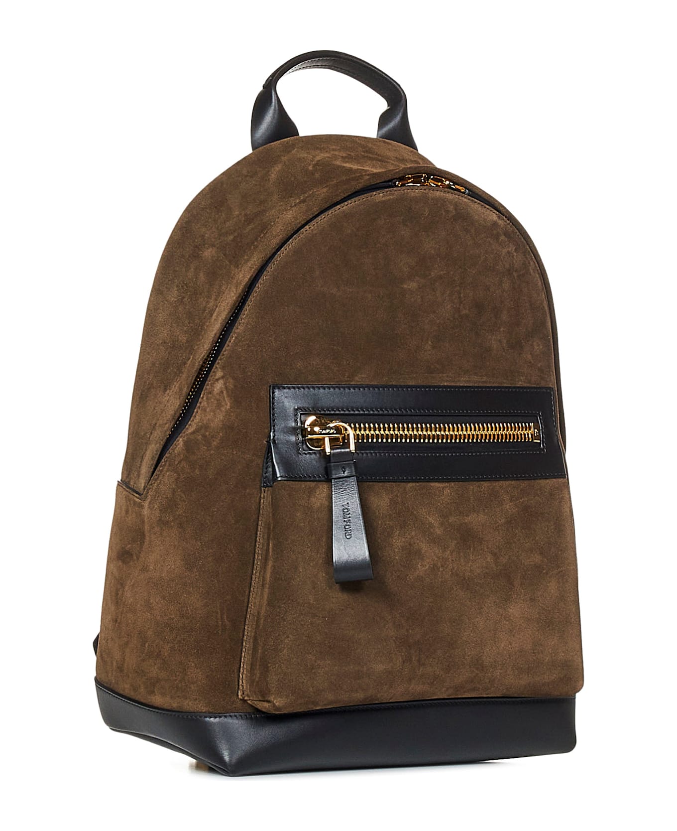 Tom Ford Suede And Smooth Calf Leather Buckley Backpack - Army Green Black