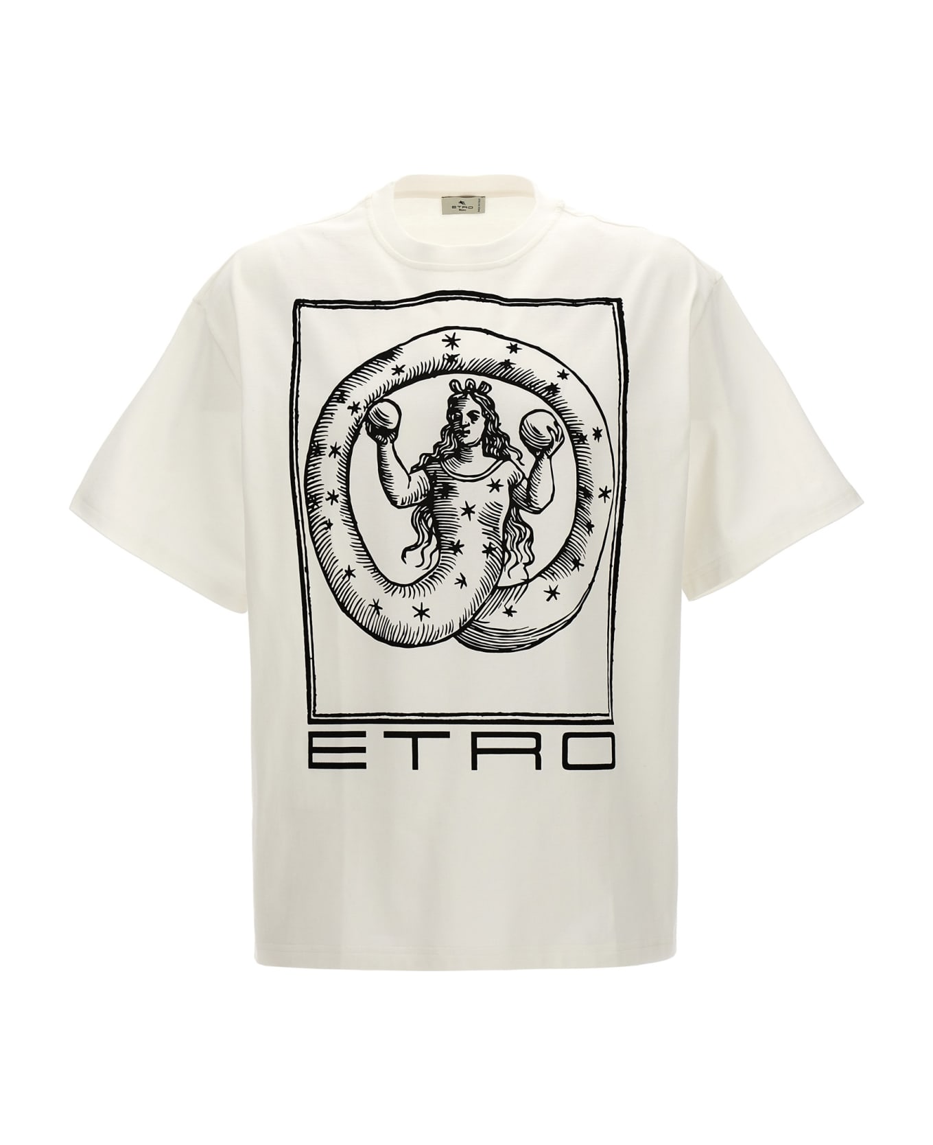Etro Logo Print T-shirt - ST FDO BIANCO