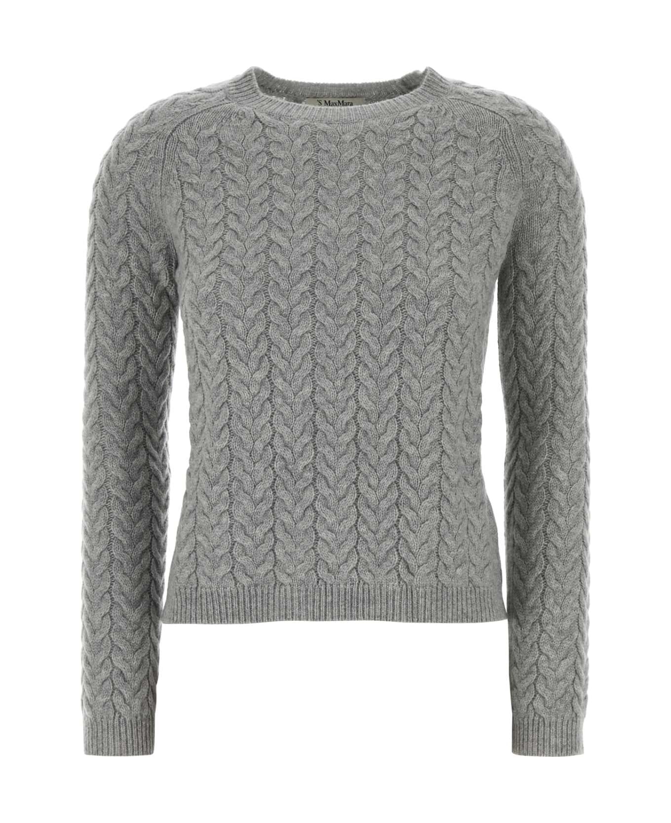 
S Max Mara Grey Wool Blend Eliane Sweater - GRIGIO PERLA