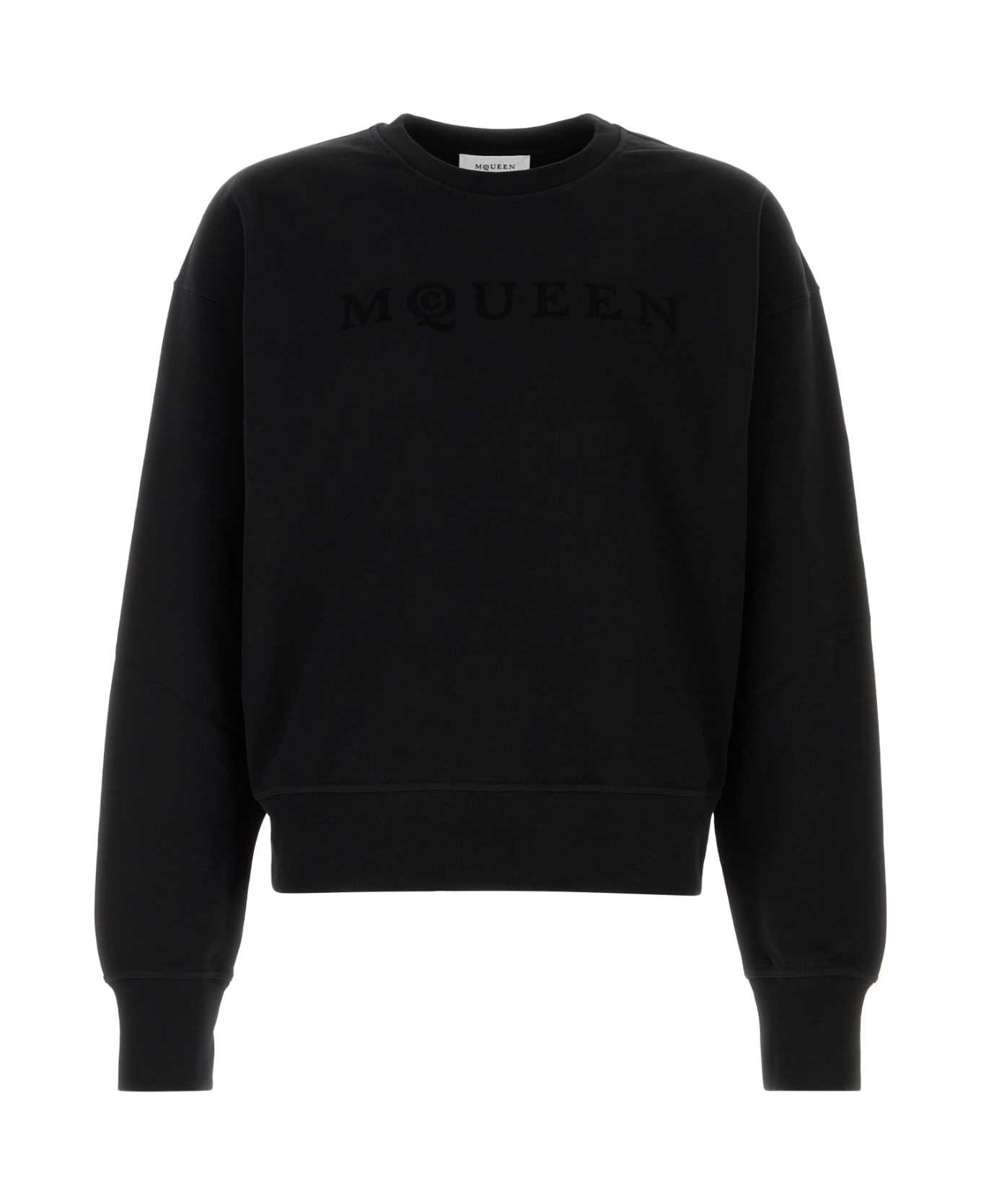 Alexander McQueen Black Cotton Sweatshirt - BLACKBLACK