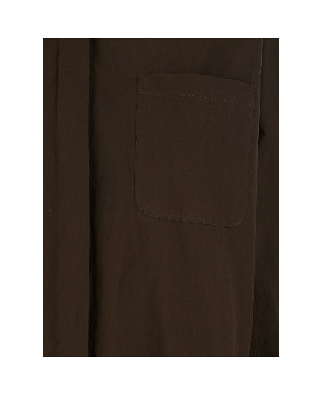 PT Torino Brown Shirt With Classic Collar And Patch Pocket On The Chest In Cotton Woman - Brown