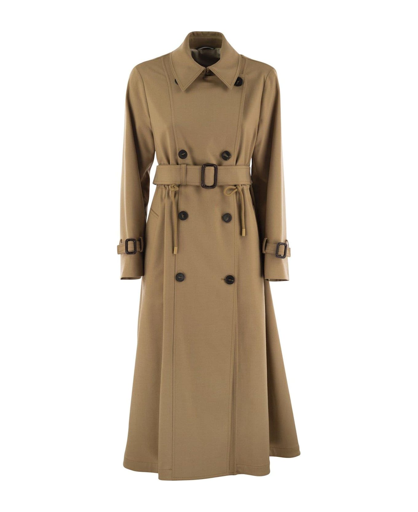 Weekend Max Mara Double-breasted Belted Coat - Cammello