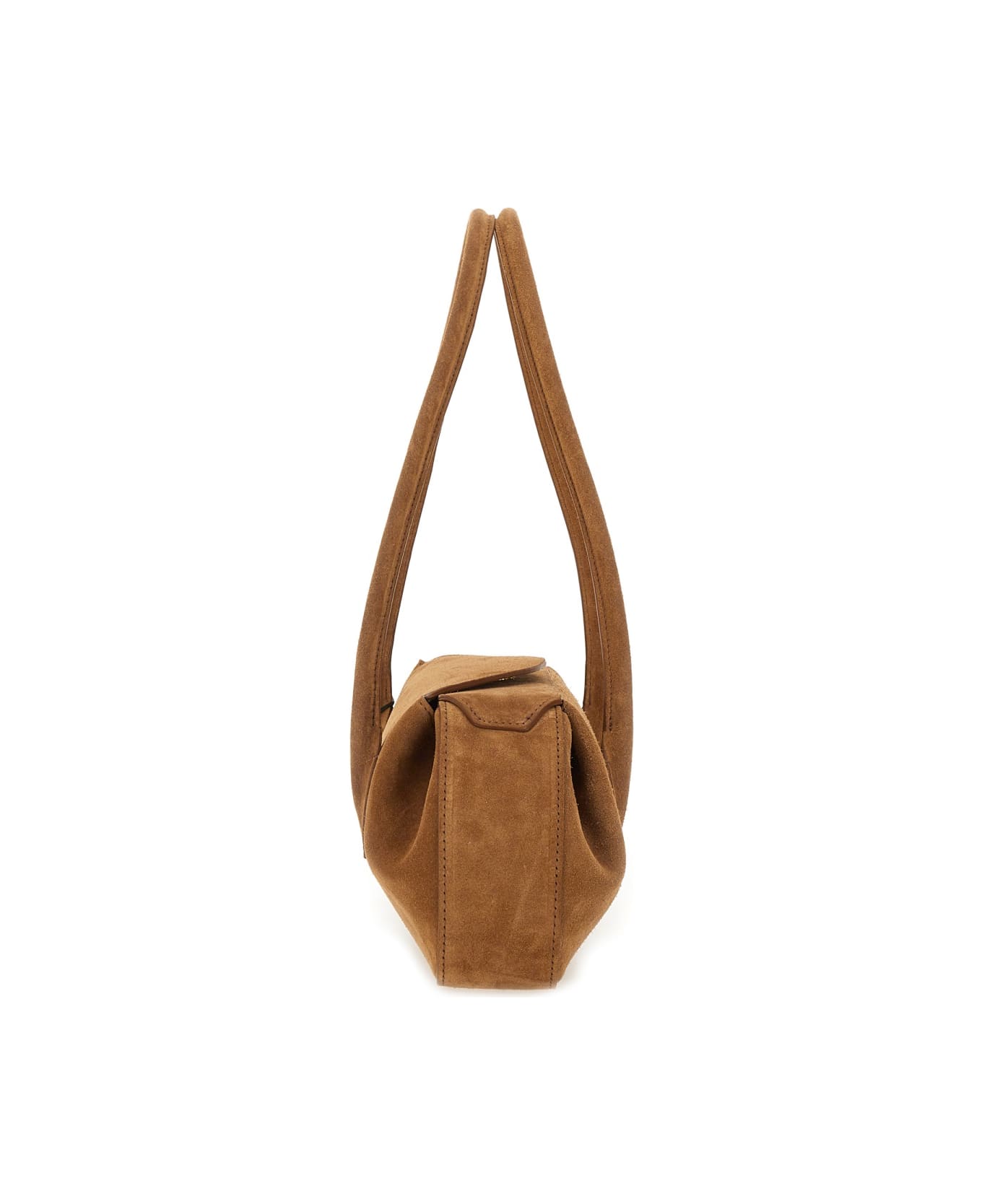 YUZEFI "oyster" Shoulder Bag - BROWN