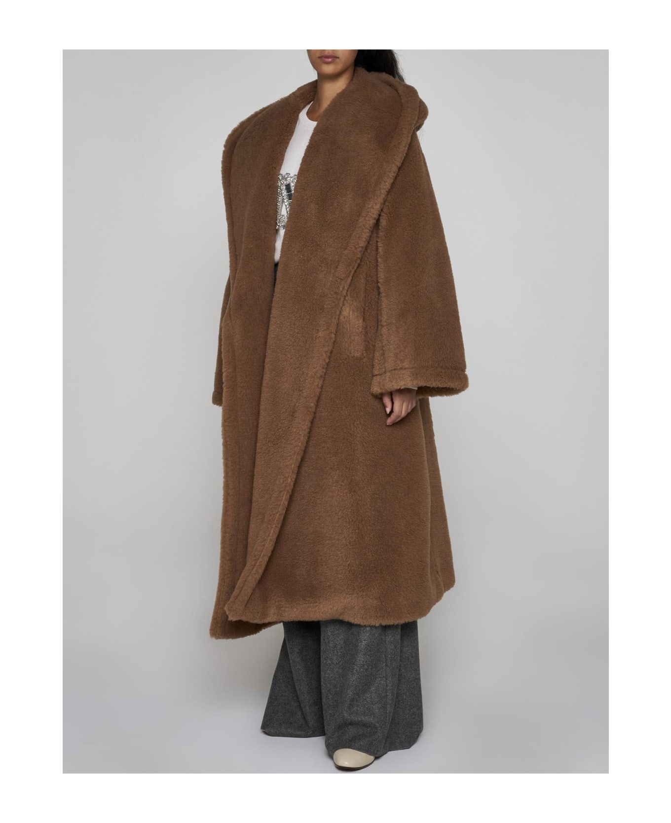 Max Mara Apogeo Camel-blend Teddy Coat - Brown コート