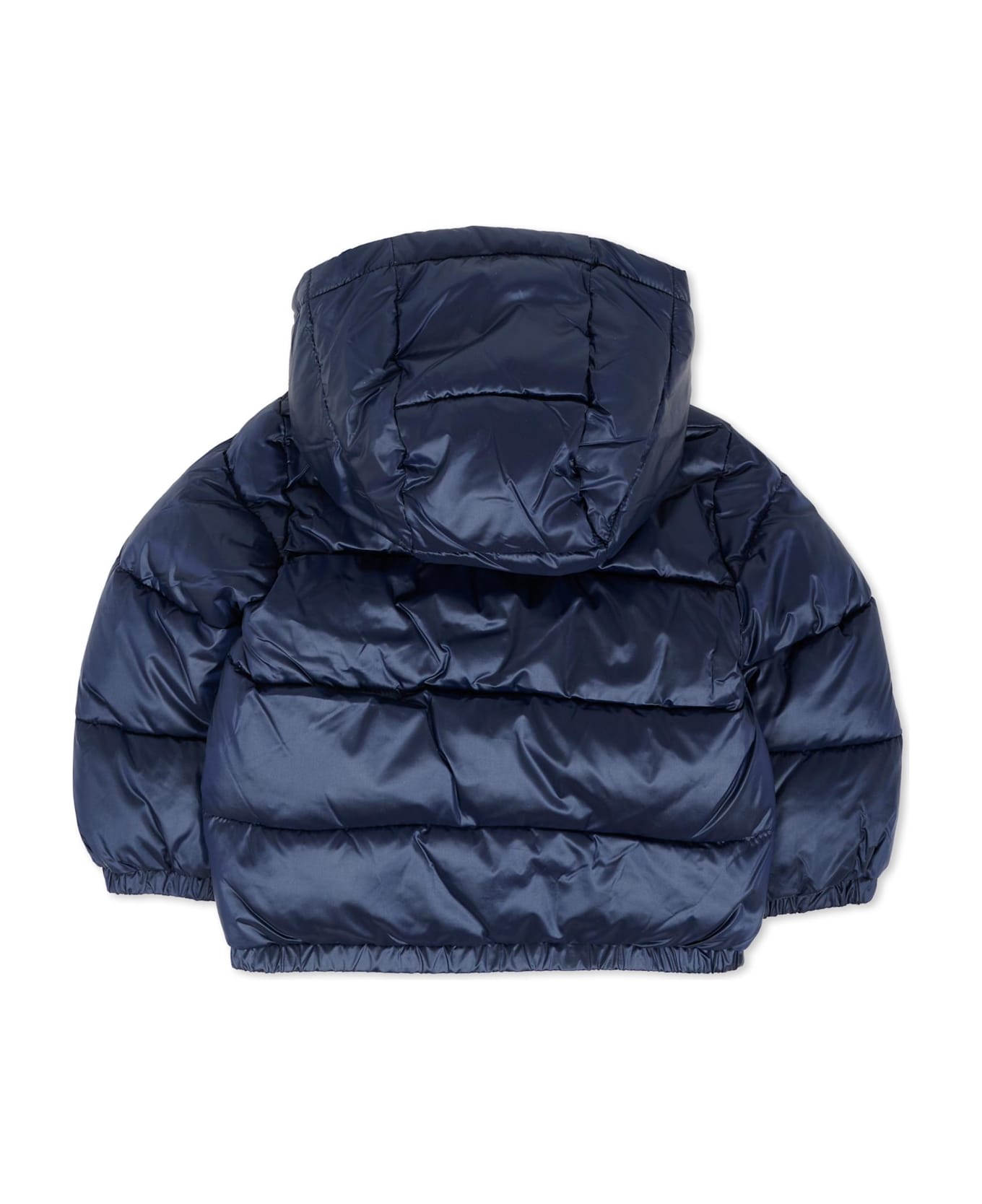 Moschino Blue Down Jacket For Babykids With Teddy Bear - Blue